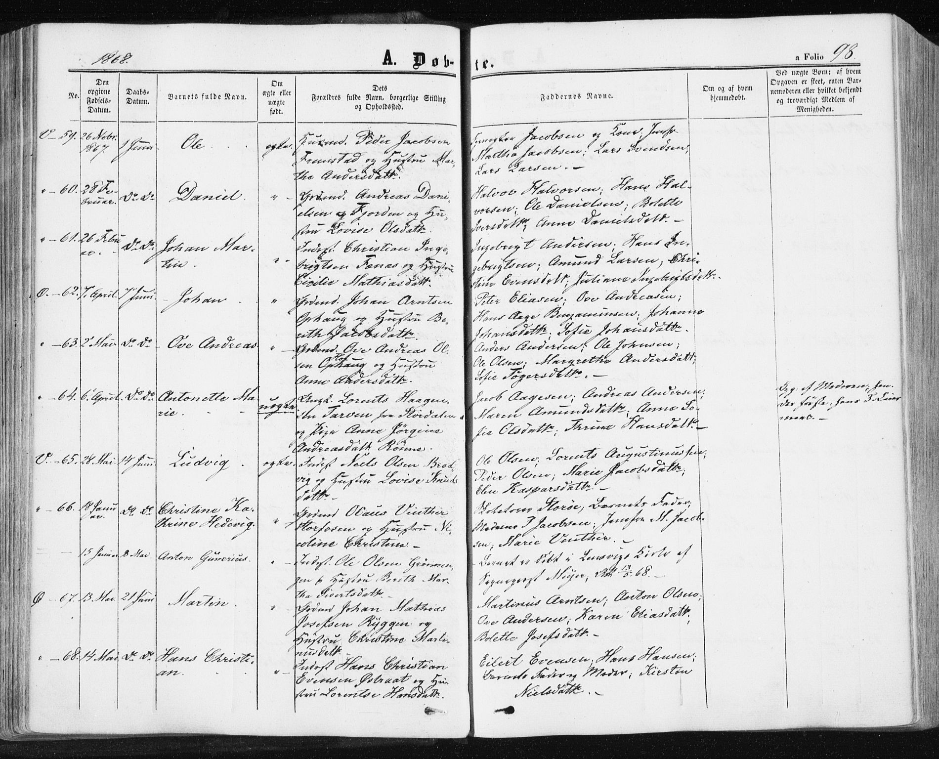 Ministerialprotokoller, klokkerbøker og fødselsregistre - Sør-Trøndelag, AV/SAT-A-1456/659/L0737: Ministerialbok nr. 659A07, 1857-1875, s. 98