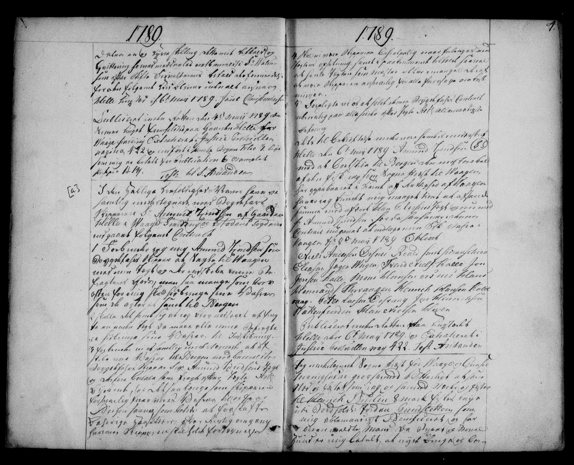 Vesterålen sorenskriveri, SAT/A-4180/1/2/2Ca/L0002: Pantebok nr. B, 1789-1795, s. 4
