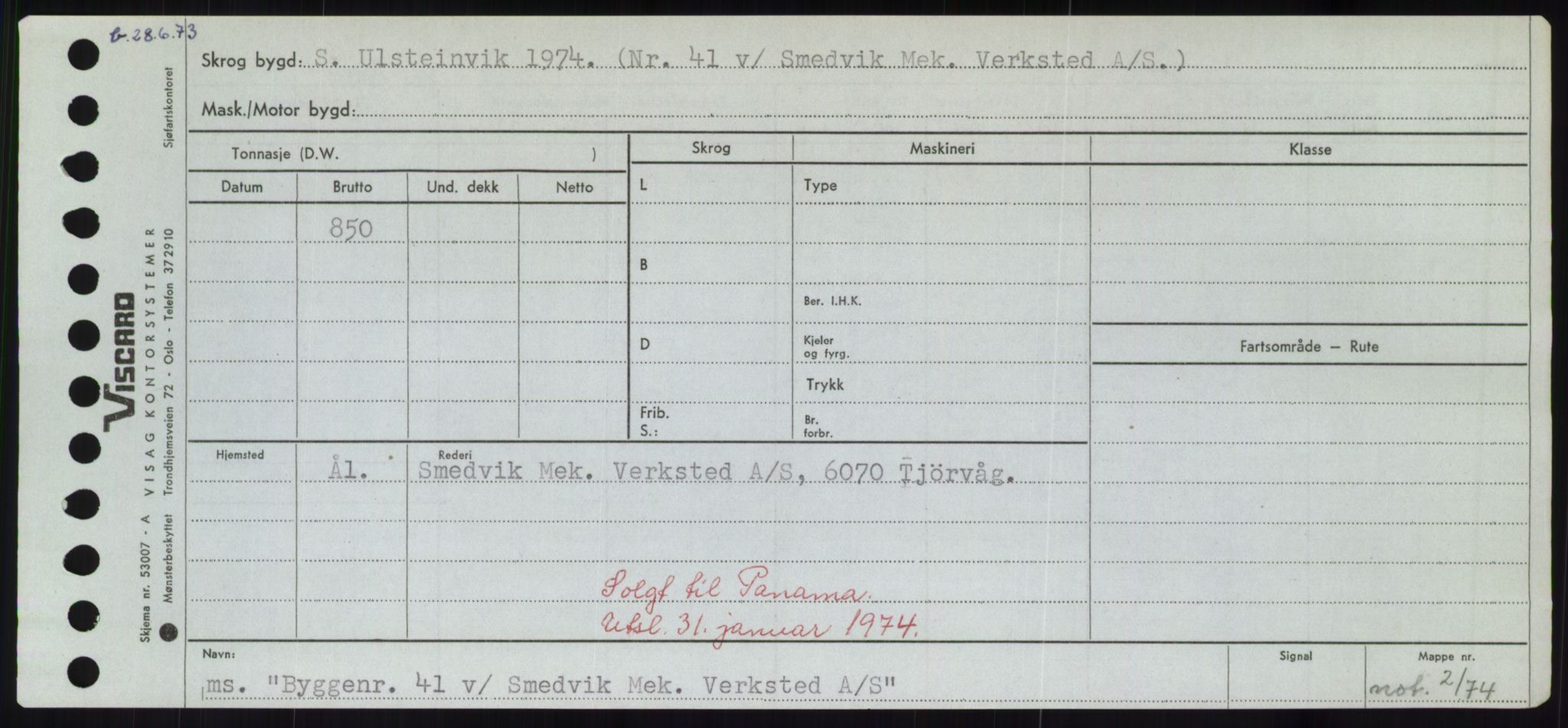 Sjøfartsdirektoratet med forløpere, Skipsmålingen, AV/RA-S-1627/H/Hd/L0006: Fartøy, Byg-Båt, s. 585