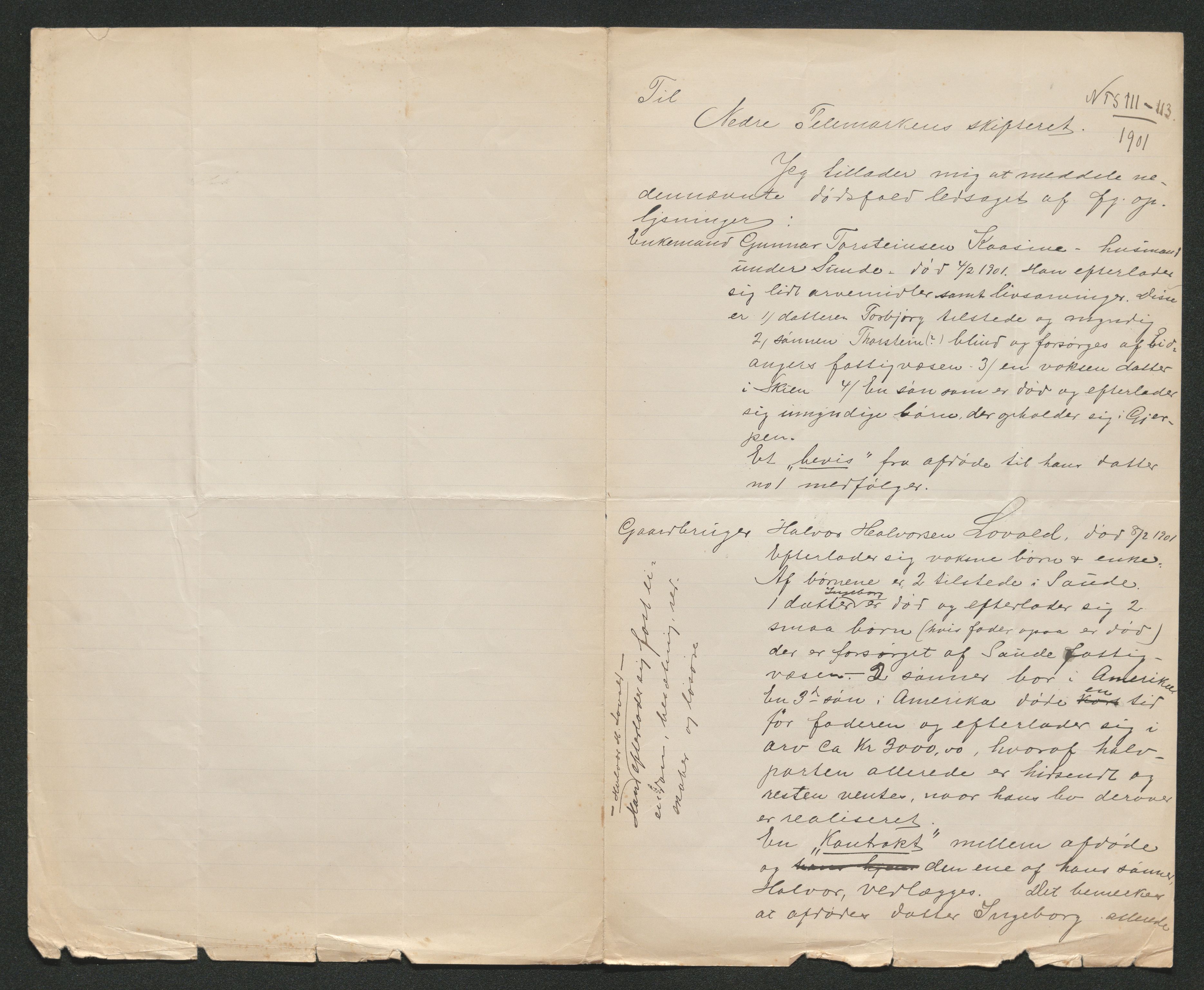 Nedre Telemark sorenskriveri, AV/SAKO-A-135/H/Ha/Hab/L0003: Dødsfallsfortegnelser
, 1897-1903, s. 562