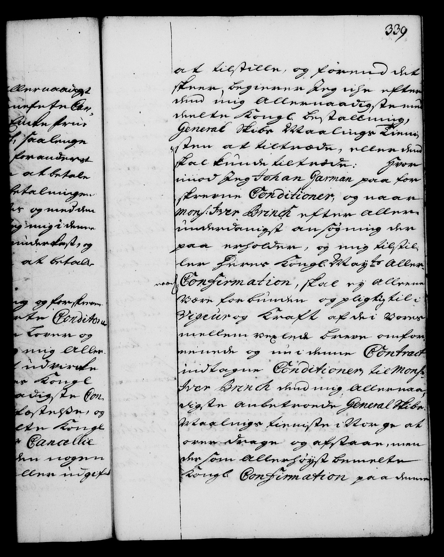 Rentekammeret, Kammerkanselliet, RA/EA-3111/G/Gg/Gga/L0003: Norsk ekspedisjonsprotokoll med register (merket RK 53.3), 1727-1734, s. 339