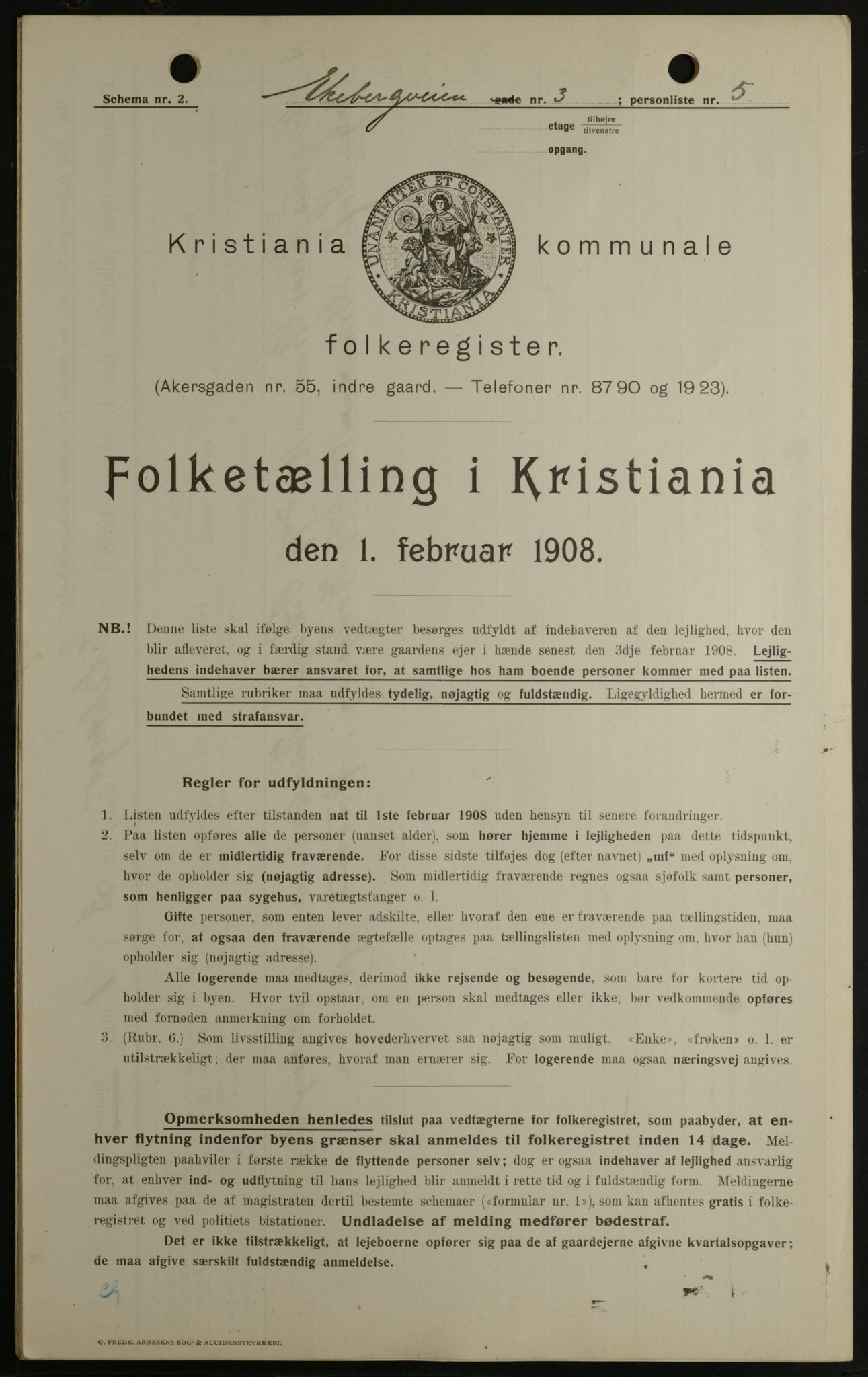 OBA, Kommunal folketelling 1.2.1908 for Kristiania kjøpstad, 1908, s. 18442