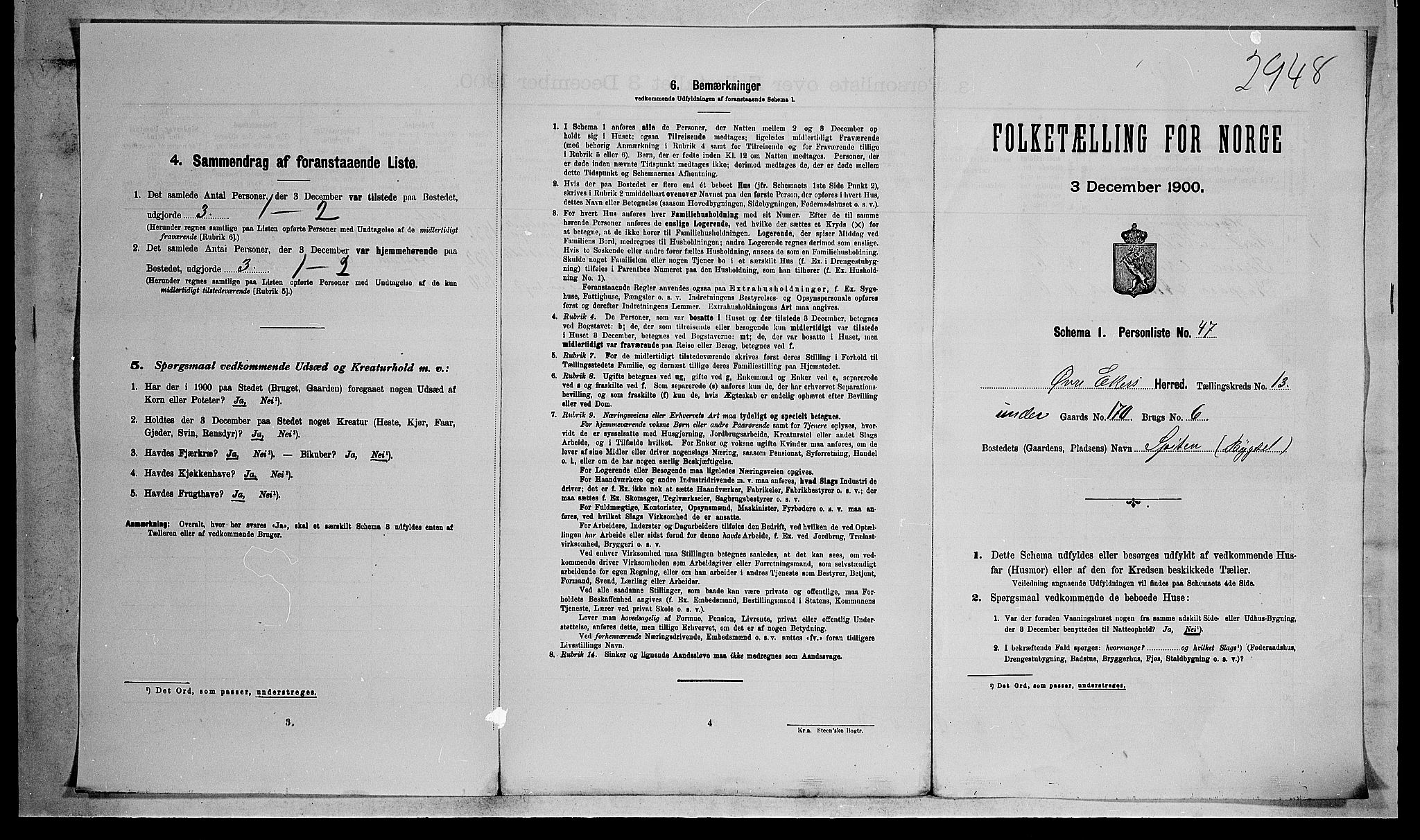 RA, Folketelling 1900 for 0624 Øvre Eiker herred, 1900, s. 2433