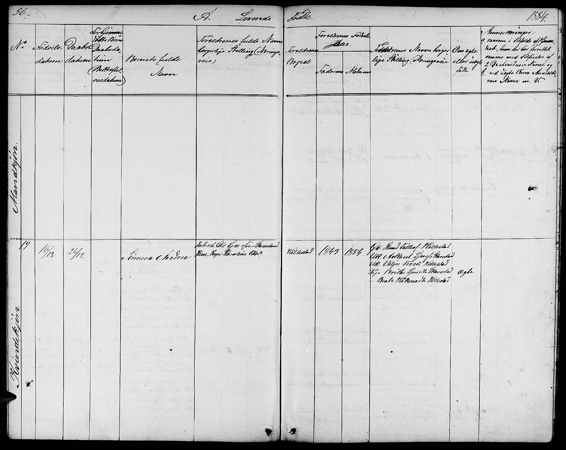 Fjelberg sokneprestembete, AV/SAB-A-75201/H/Hab: Klokkerbok nr. B 3, 1868-1888, s. 56