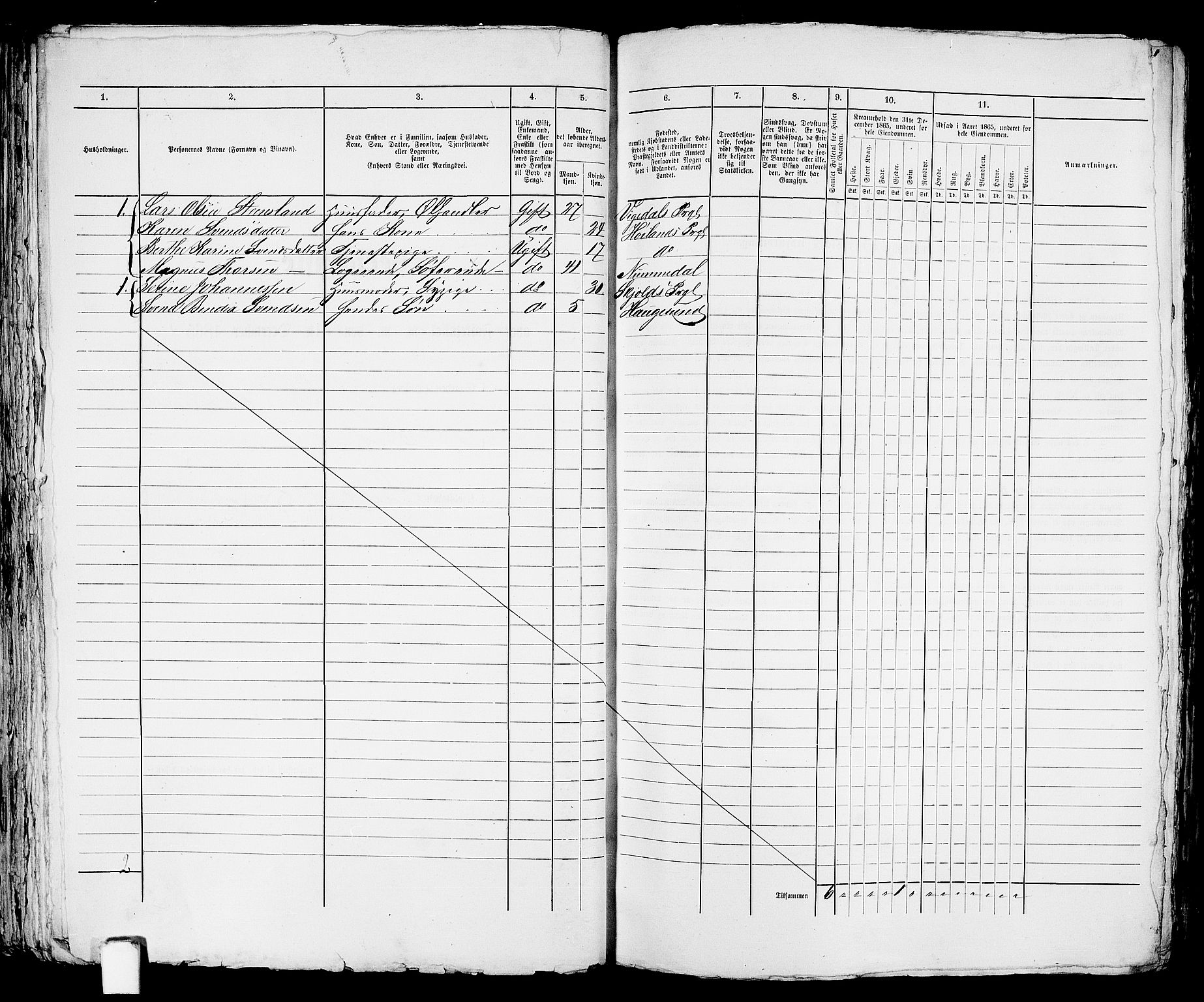 RA, Folketelling 1865 for 1106B Torvastad prestegjeld, Haugesund ladested, 1865, s. 78