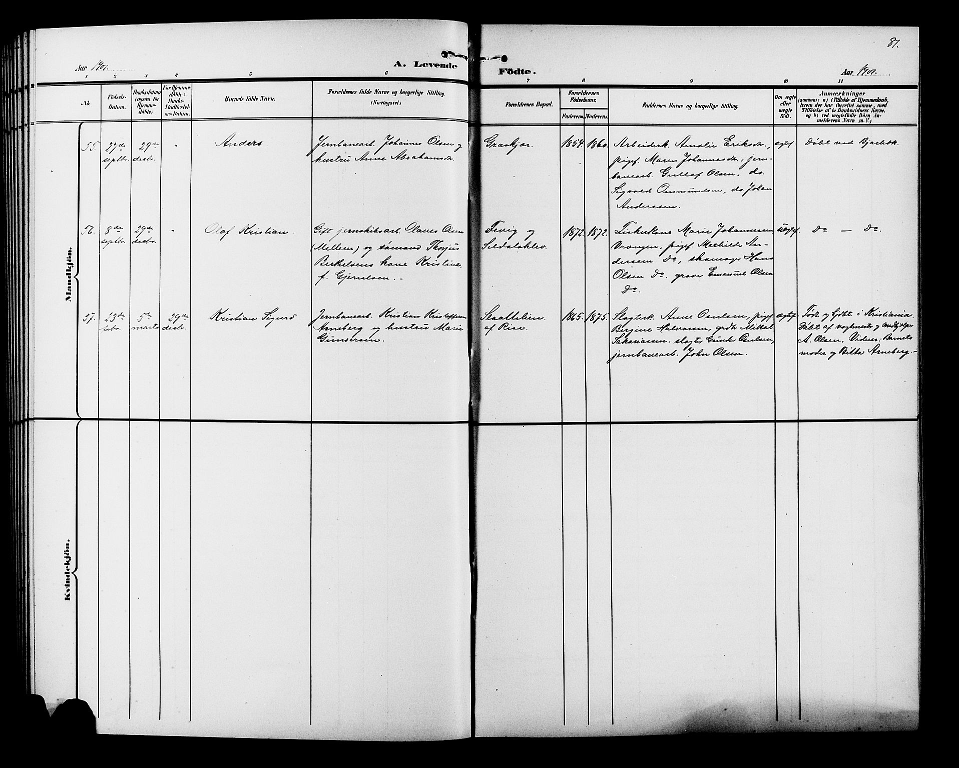 Øyestad sokneprestkontor, AV/SAK-1111-0049/F/Fb/L0010: Klokkerbok nr. B 10, 1897-1906, s. 81
