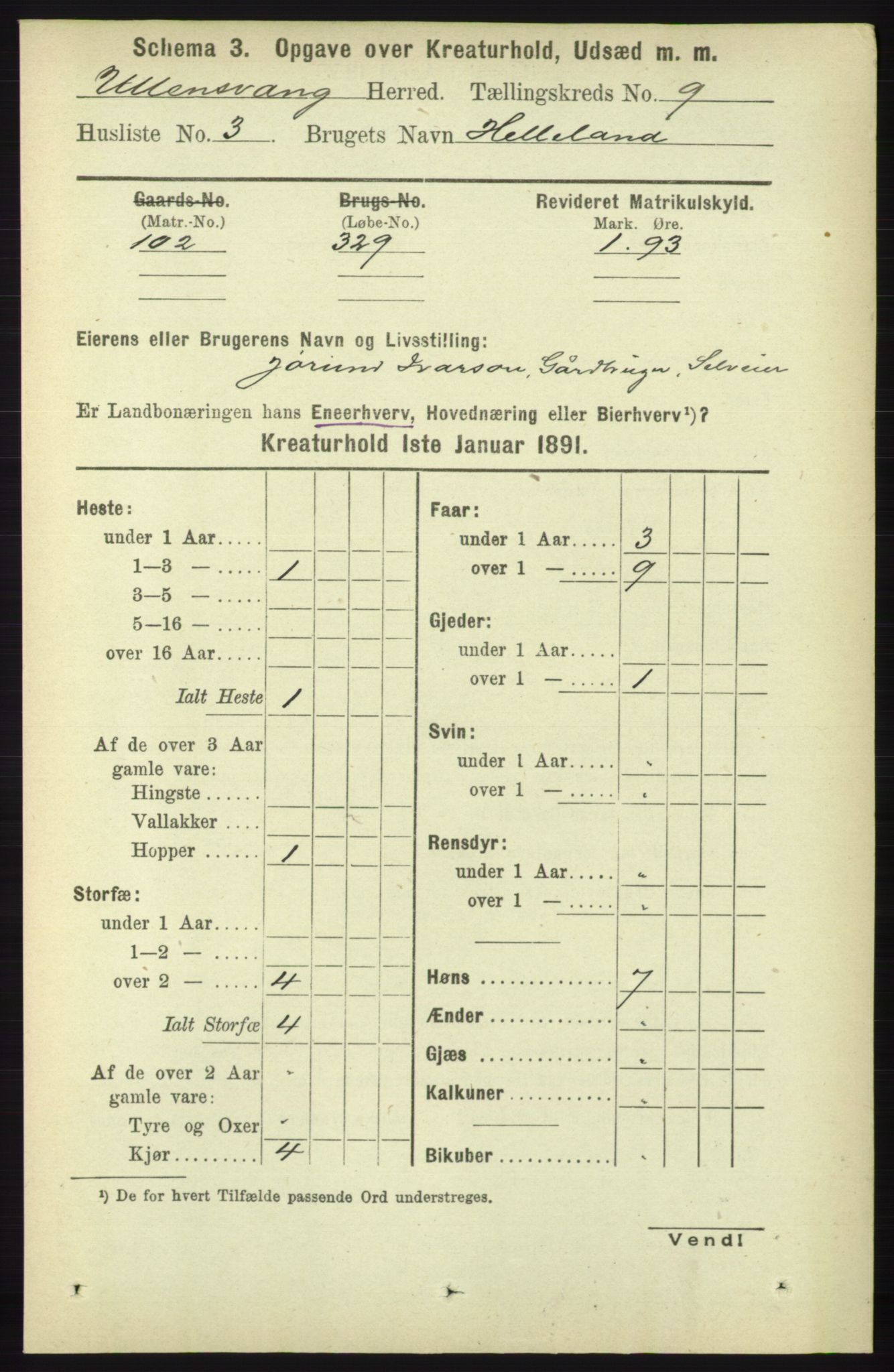 RA, Folketelling 1891 for 1230 Ullensvang herred, 1891, s. 7579