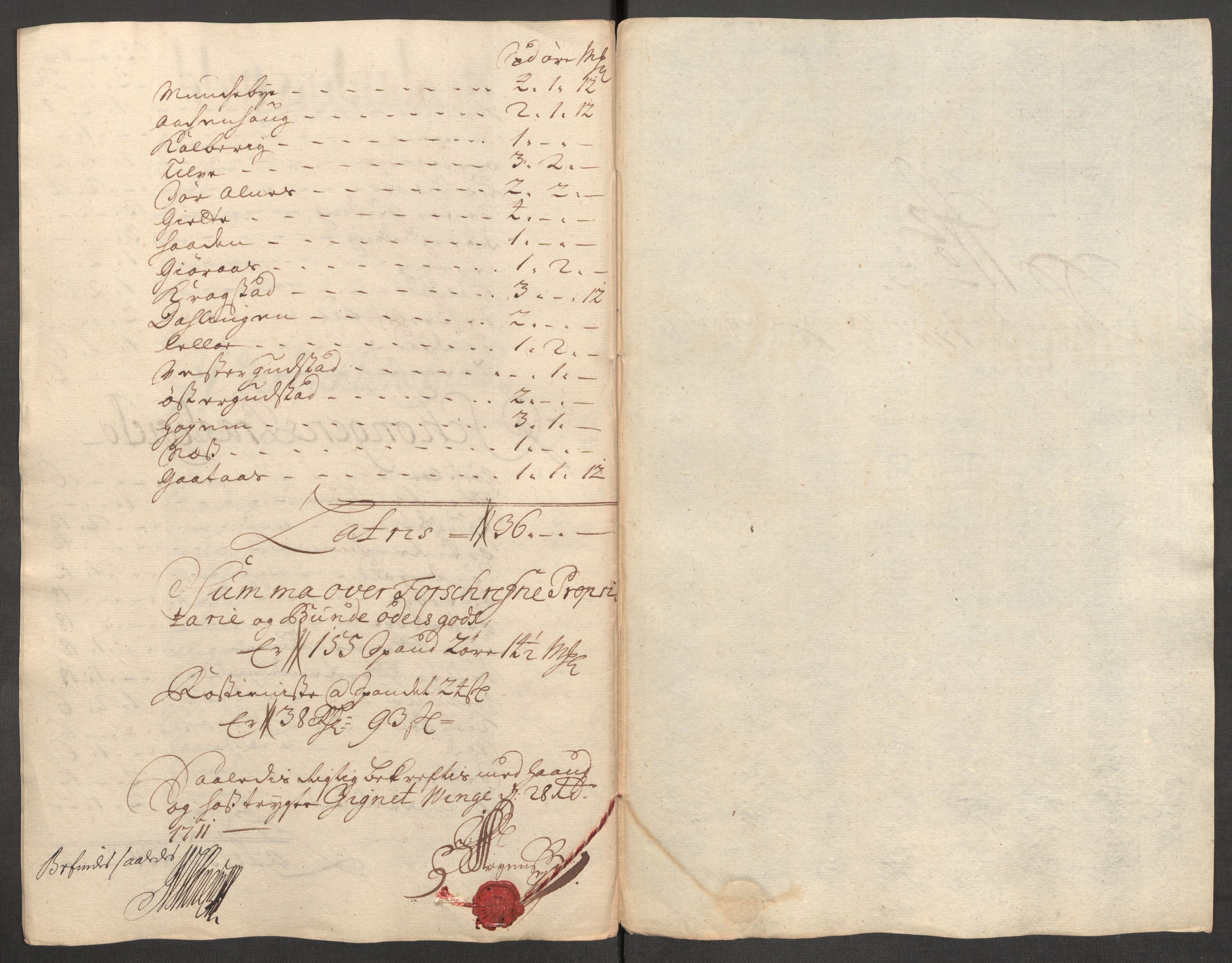 Rentekammeret inntil 1814, Reviderte regnskaper, Fogderegnskap, RA/EA-4092/R62/L4201: Fogderegnskap Stjørdal og Verdal, 1711, s. 245