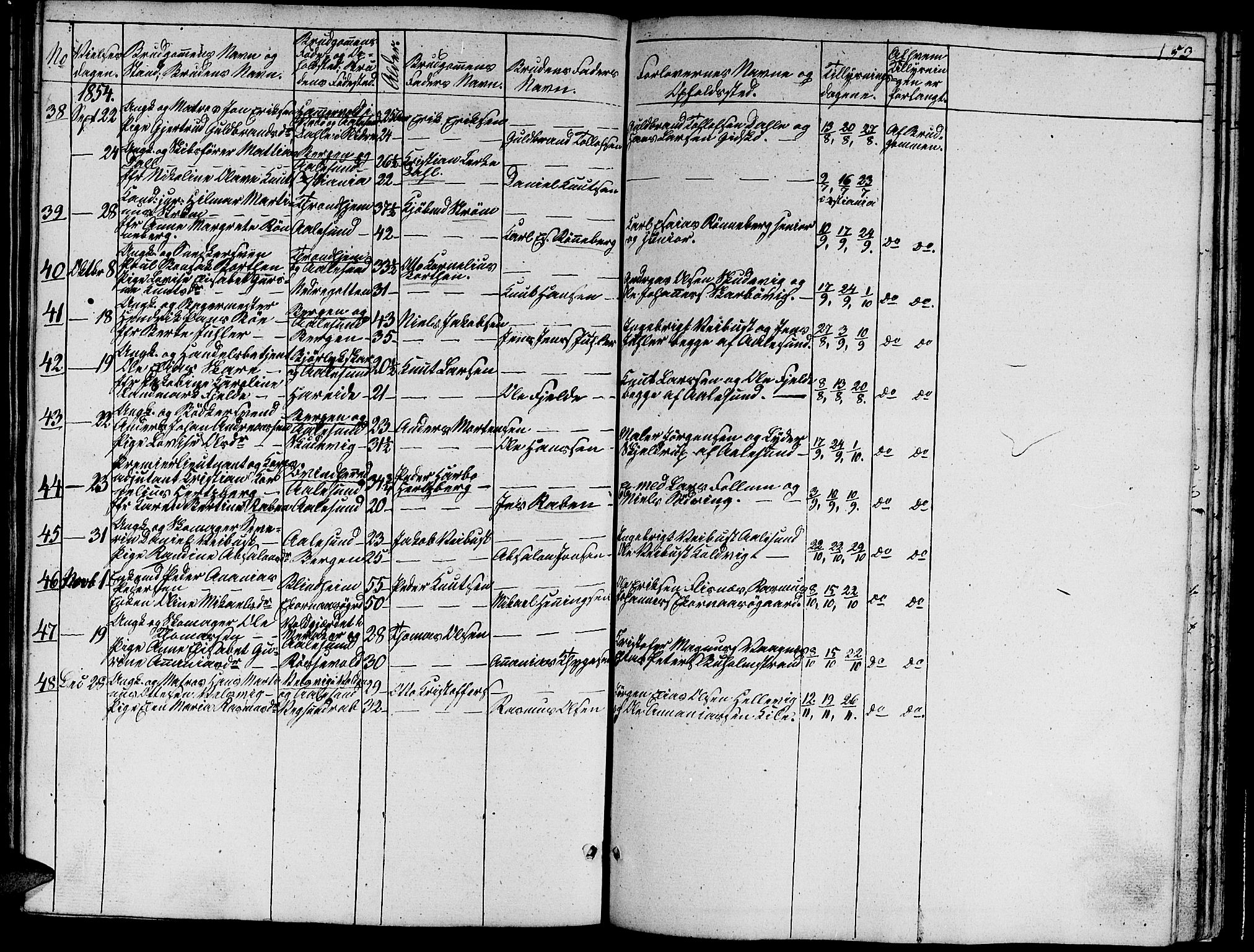 Ministerialprotokoller, klokkerbøker og fødselsregistre - Møre og Romsdal, AV/SAT-A-1454/528/L0426: Klokkerbok nr. 528C07, 1844-1854, s. 153