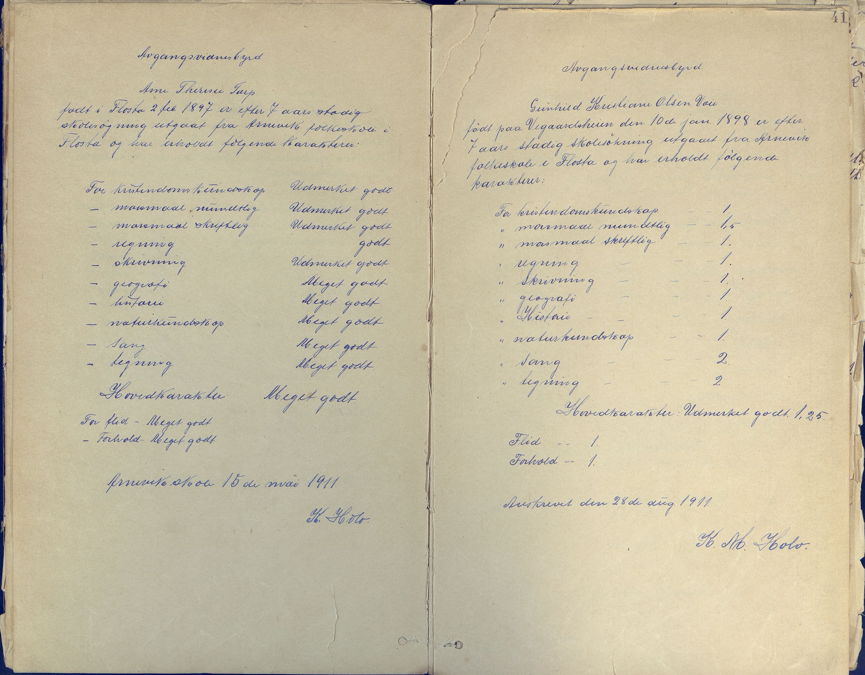 Flosta kommune frem til 1961, AAKS/KA0916-PK/09/09C/L0001: Skolepliktige barn, 1890, s. 41