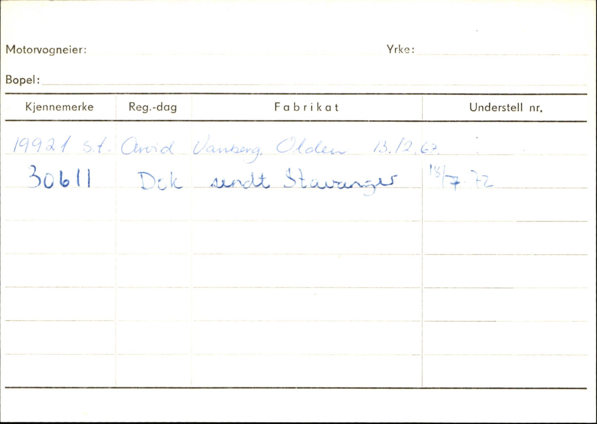 Statens vegvesen, Sogn og Fjordane vegkontor, AV/SAB-A-5301/4/F/L0132: Eigarregister Askvoll A-Å. Balestrand A-Å, 1945-1975, s. 869