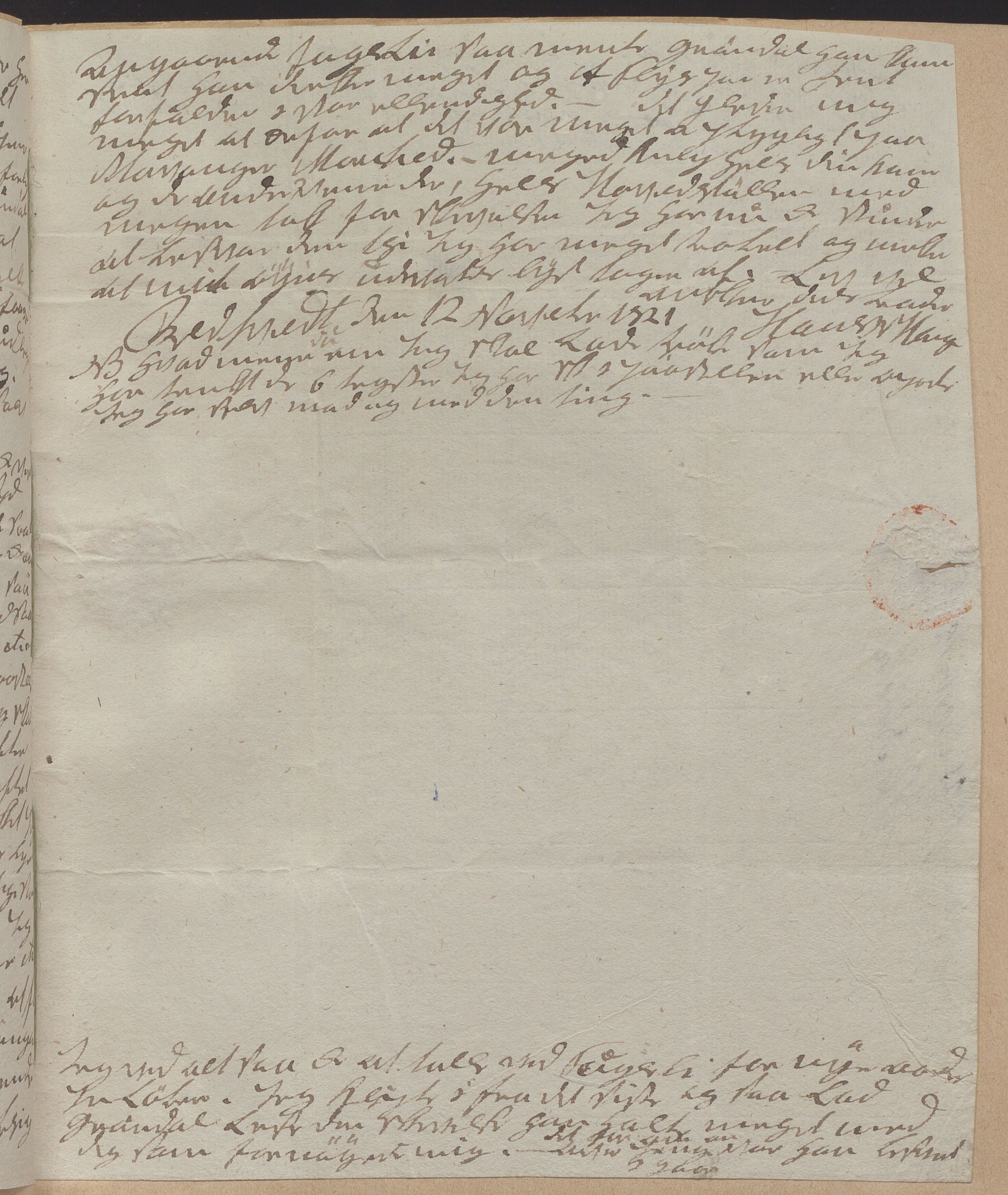 Heggtveitsamlingen, TMF/A-1007/H/L0050: Innbundne brev, Ms A, med innlagt registratur. , 1800-1850