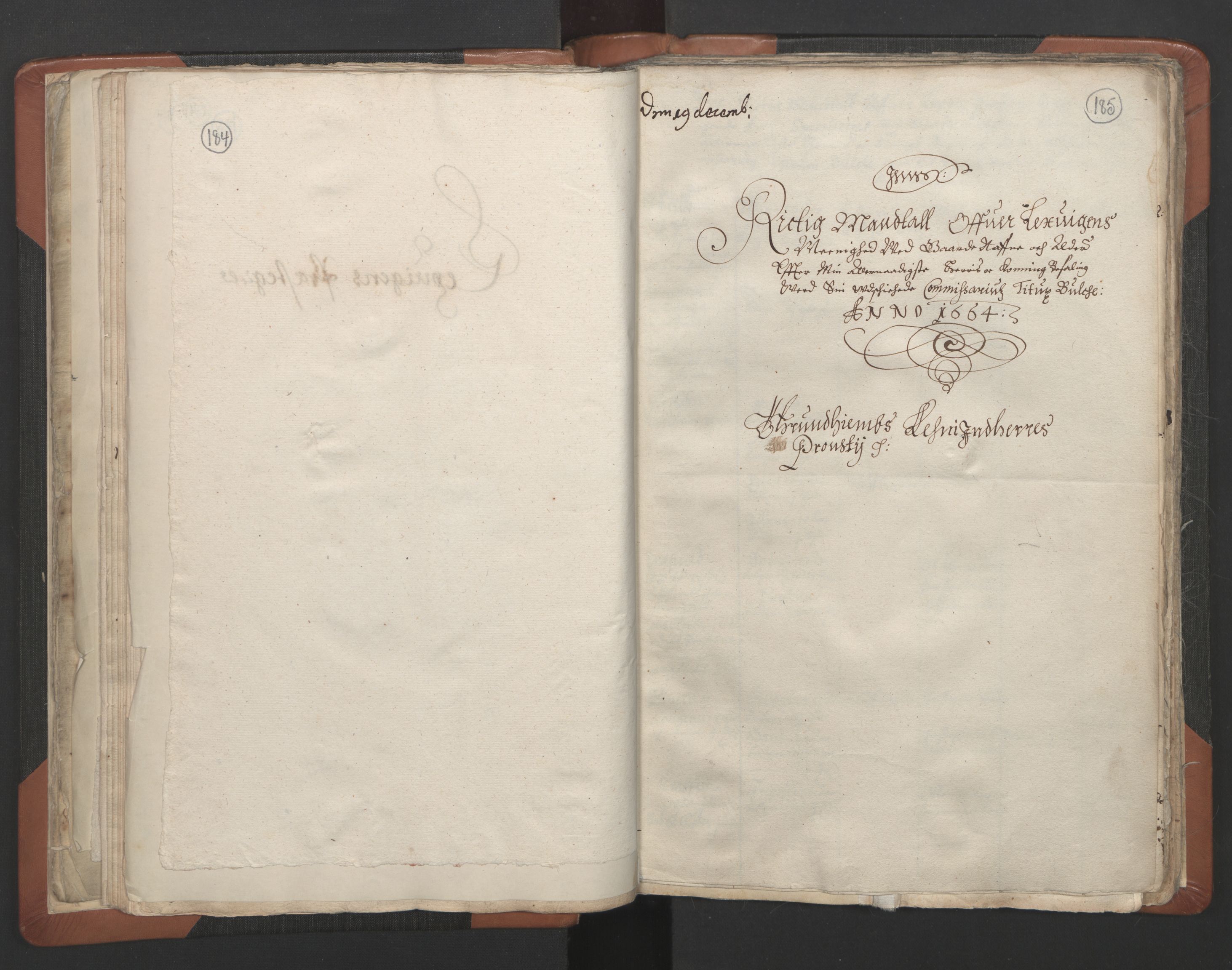 RA, Sogneprestenes manntall 1664-1666, nr. 32: Innherad prosti, 1664-1666, s. 184-185