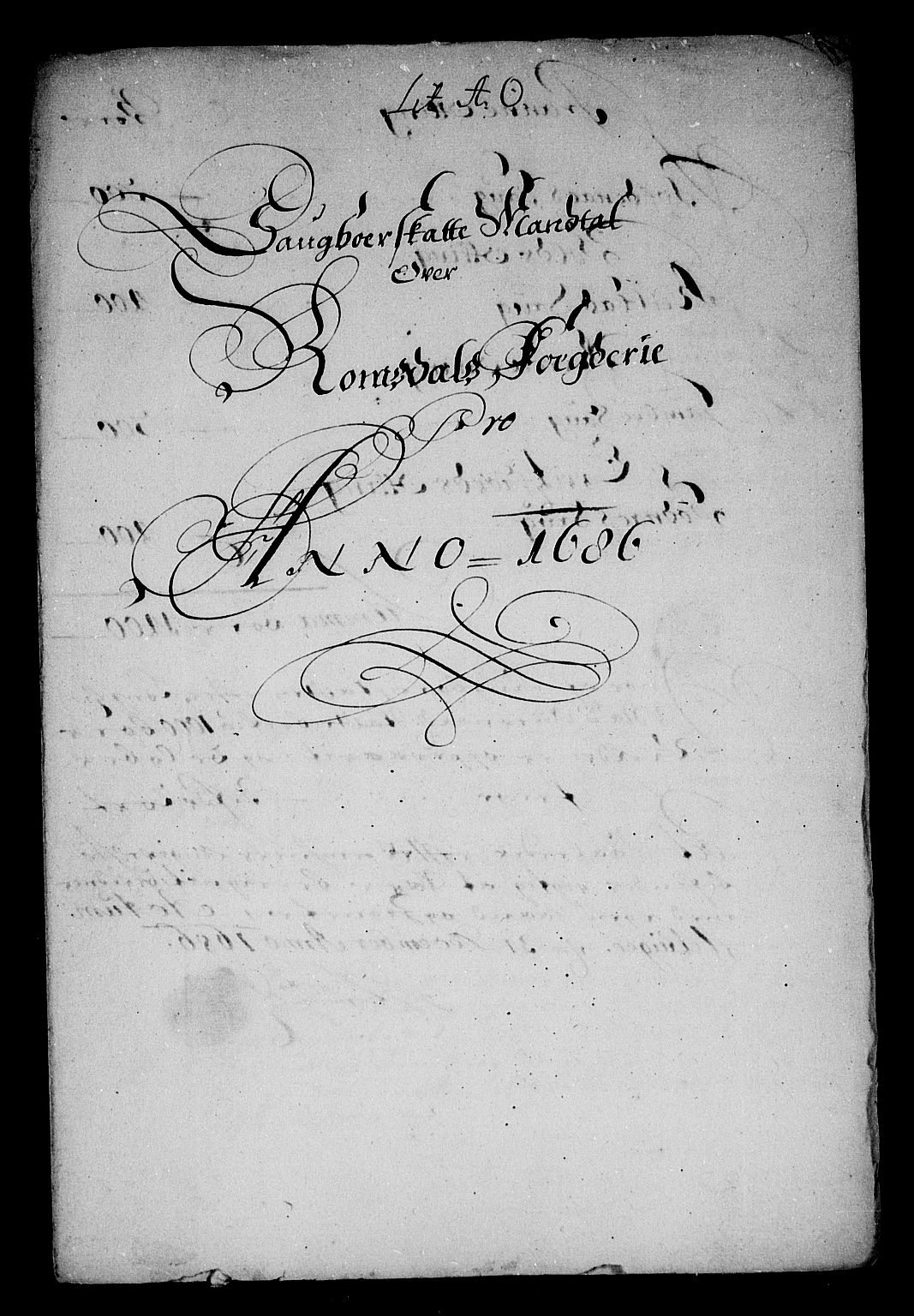 Rentekammeret inntil 1814, Reviderte regnskaper, Stiftamtstueregnskaper, Trondheim stiftamt og Nordland amt, RA/EA-6044/R/Rg/L0084: Trondheim stiftamt og Nordland amt, 1686