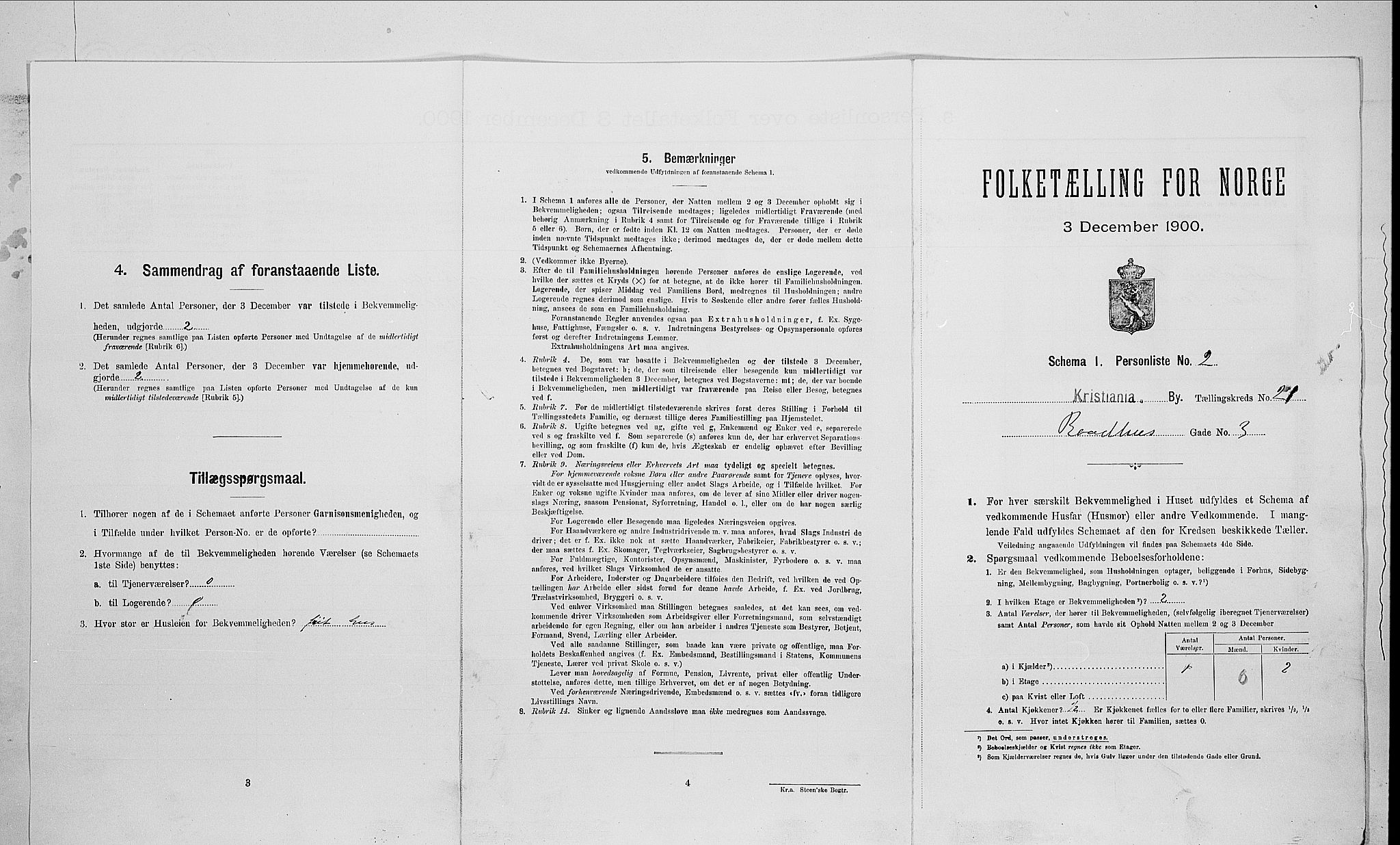 SAO, Folketelling 1900 for 0301 Kristiania kjøpstad, 1900, s. 73506