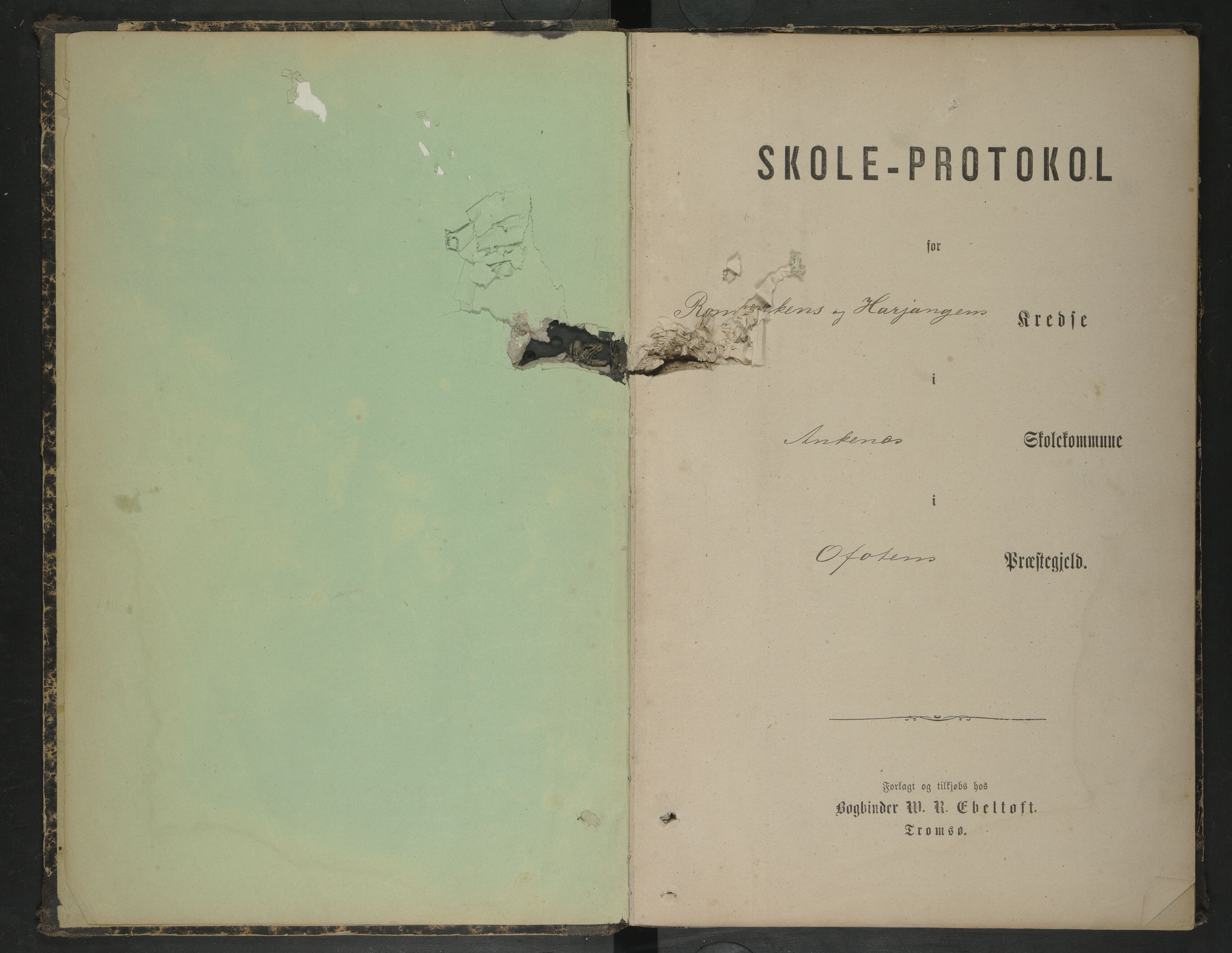 Ankenes kommune.Ymse skolekretser, AIN/K-18550.510.01/F/Fa/L0006: Bakkefjord/Bjerkvik/Hartvikvann/Herjangen/Rombakkens m.m, 1887-1892