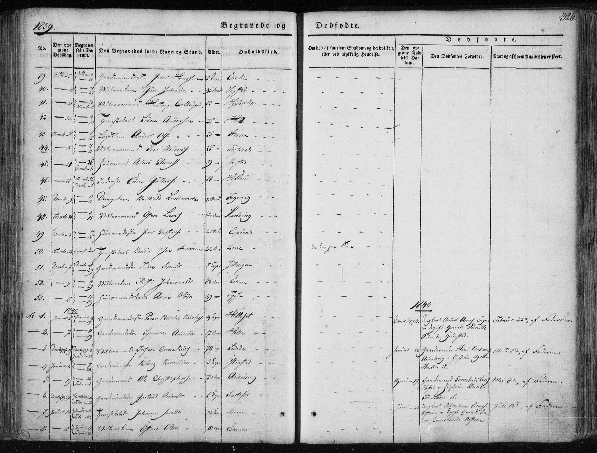 Fjaler sokneprestembete, AV/SAB-A-79801/H/Haa/Haaa/L0006: Ministerialbok nr. A 6, 1835-1884, s. 326