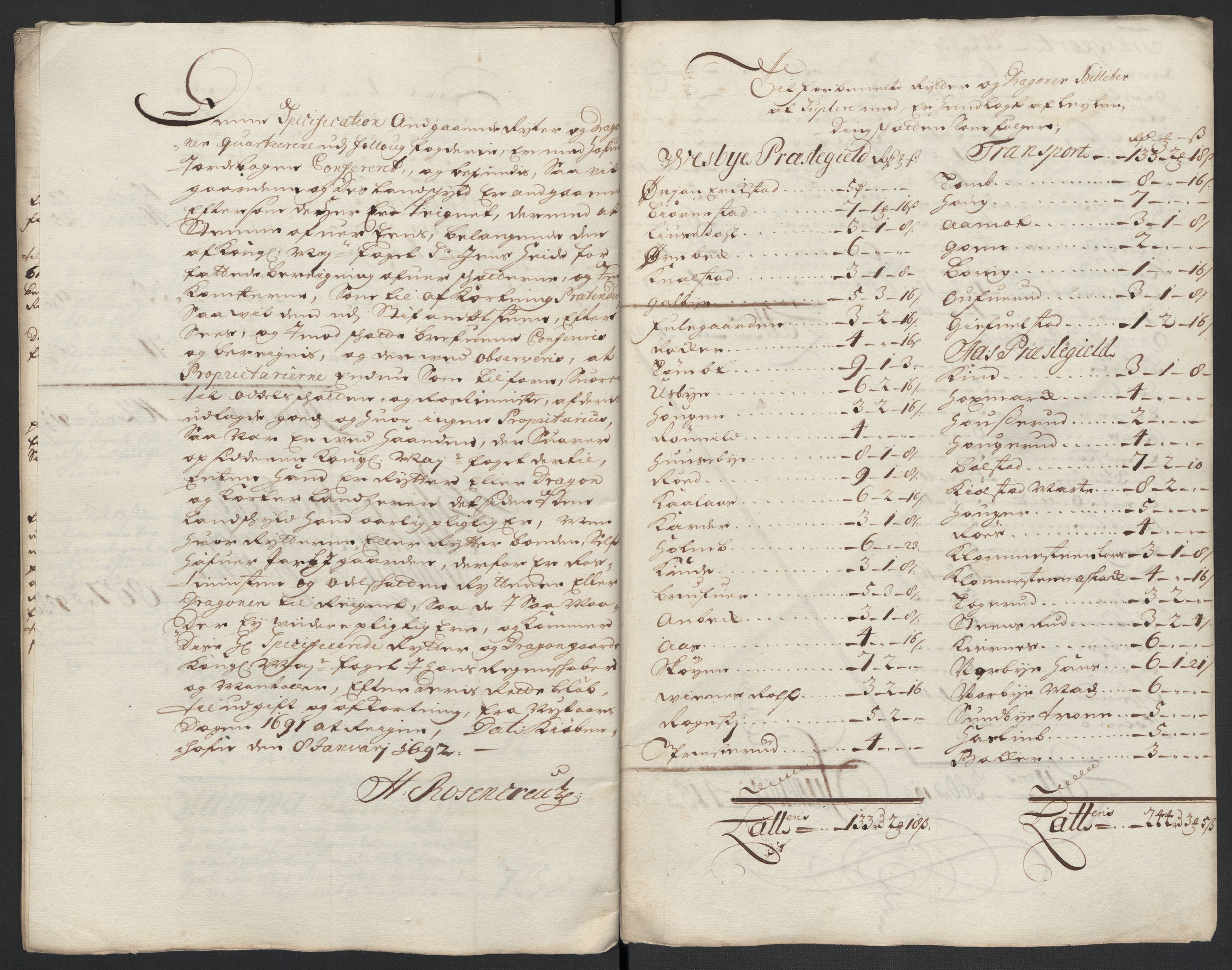 Rentekammeret inntil 1814, Reviderte regnskaper, Fogderegnskap, AV/RA-EA-4092/R10/L0441: Fogderegnskap Aker og Follo, 1698, s. 190