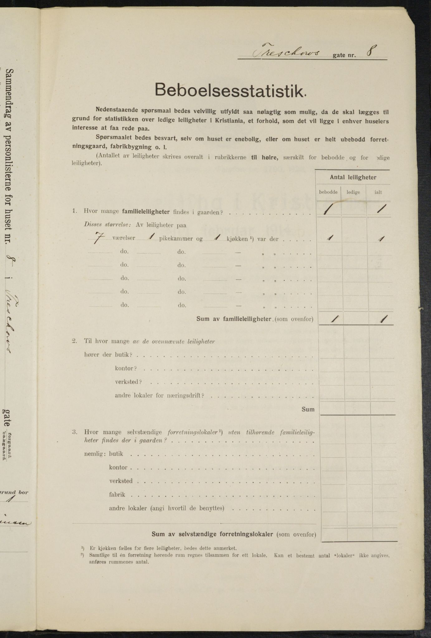 OBA, Kommunal folketelling 1.2.1914 for Kristiania, 1914, s. 116410