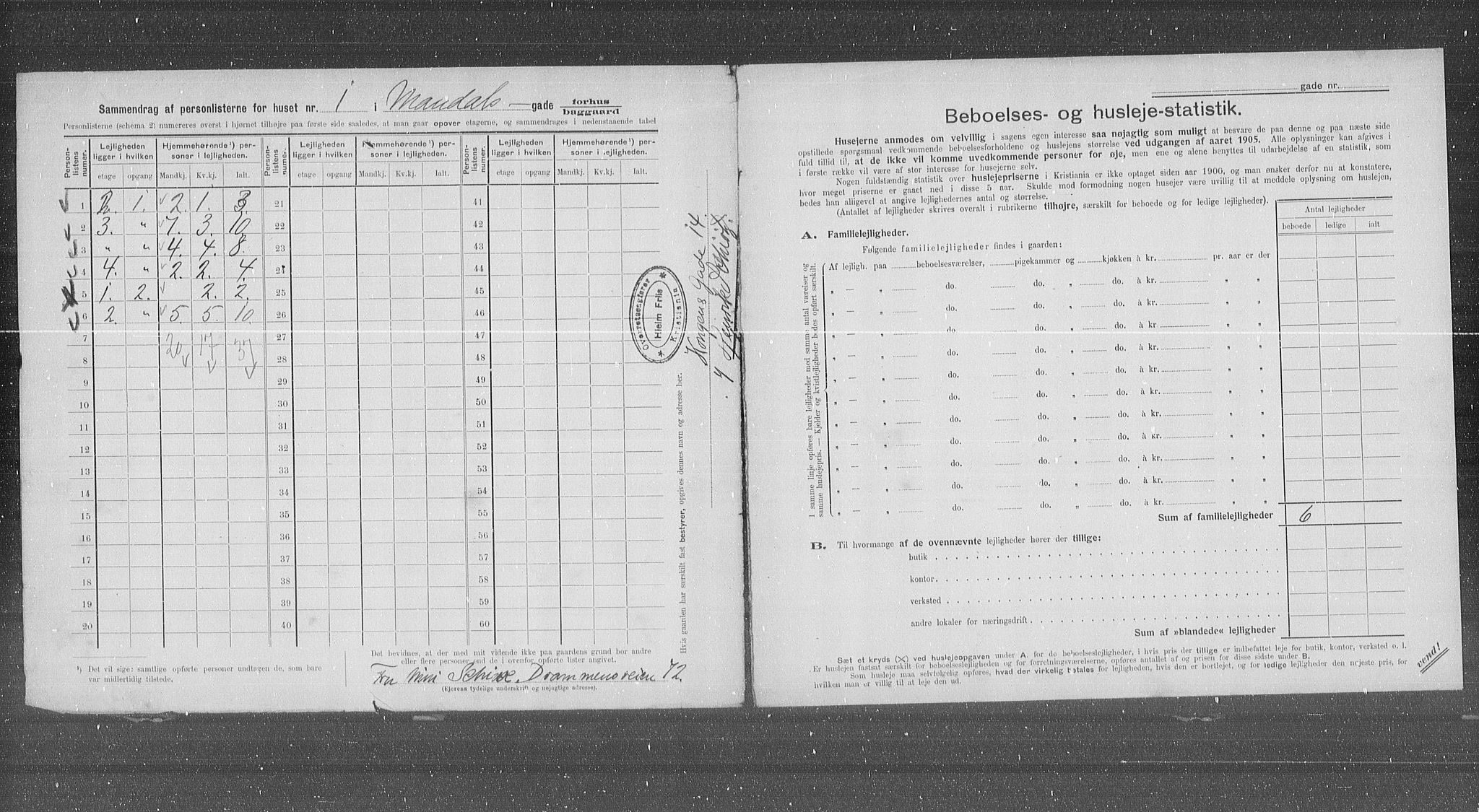 OBA, Kommunal folketelling 31.12.1905 for Kristiania kjøpstad, 1905, s. 31530