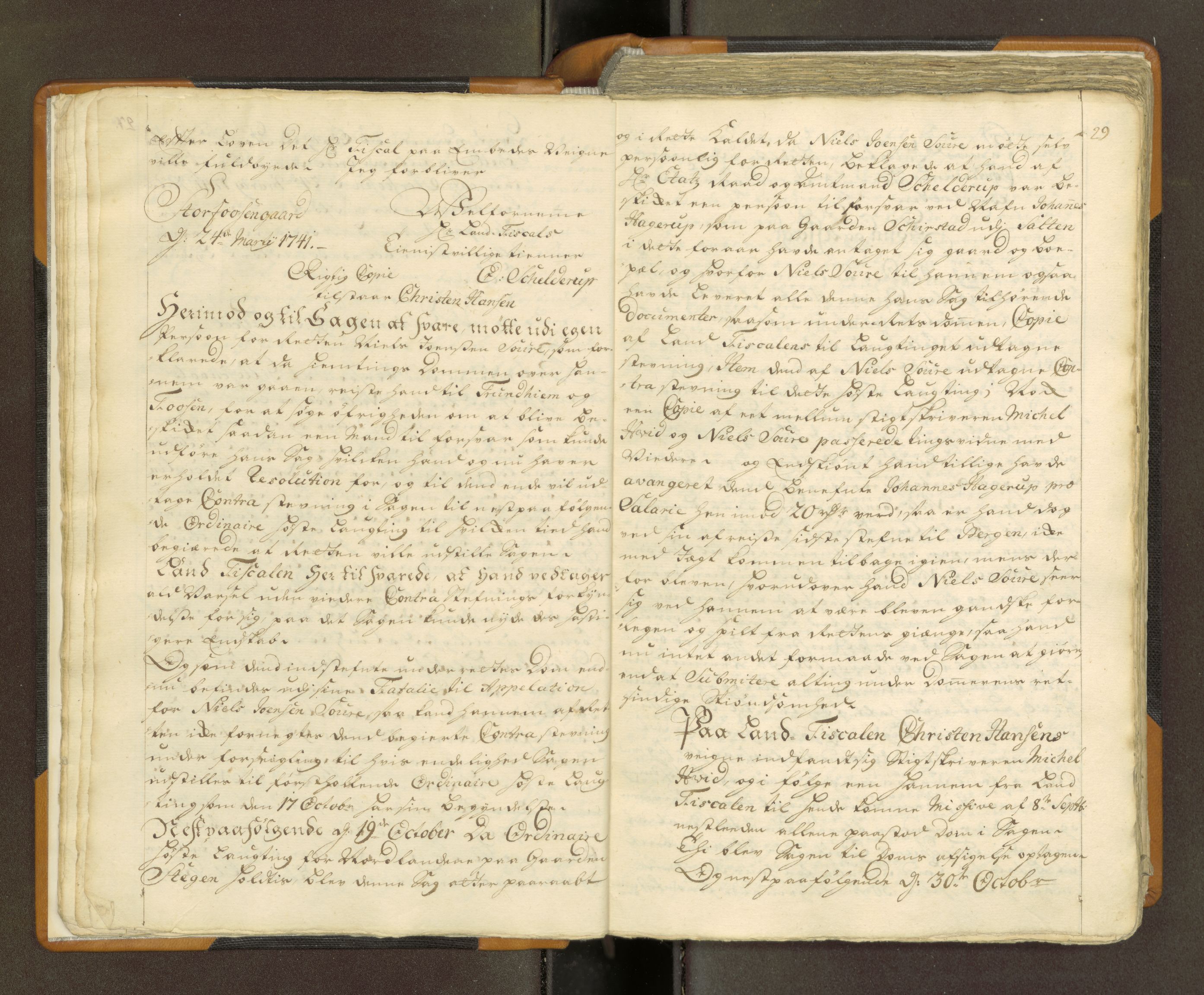 Nordland og Finnmarks lagstol, AV/SAT-A-5608/X/L0010: Domkopibok/justisprotokoll, 1742-1743, s. 28-29
