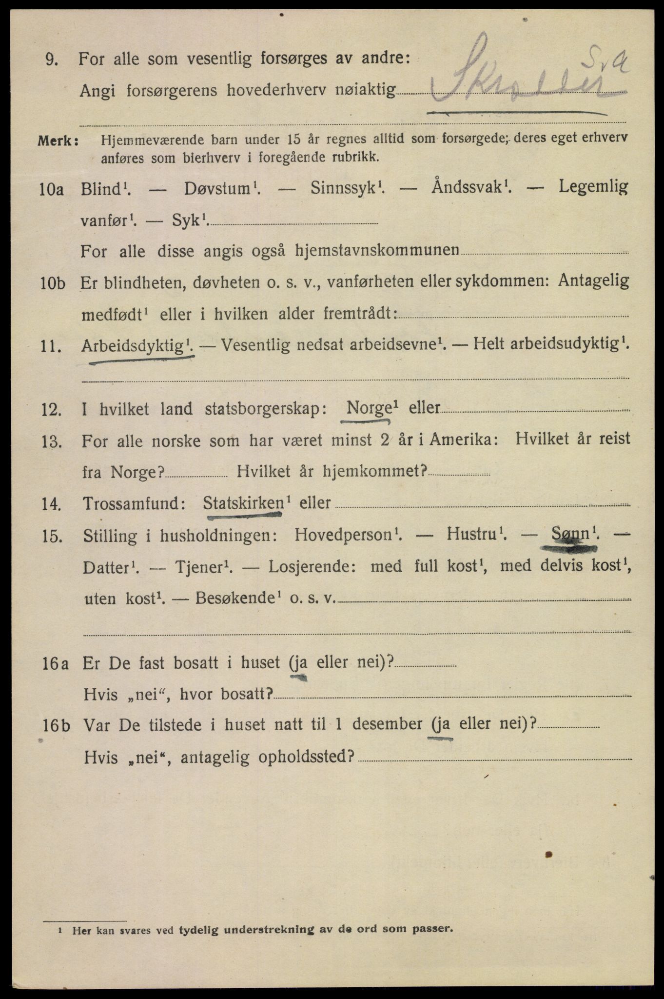 SAKO, Folketelling 1920 for 0801 Kragerø kjøpstad, 1920, s. 5788
