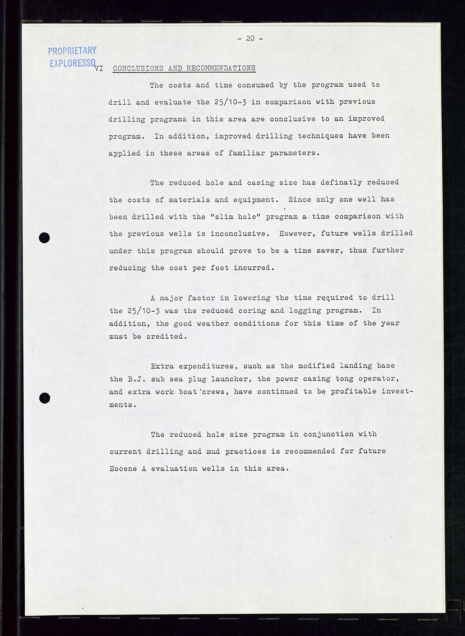 Pa 1512 - Esso Exploration and Production Norway Inc., AV/SAST-A-101917/E/Ea/L0013: Well 25/10-3 og Well 8/3-1, 1966-1975, s. 737