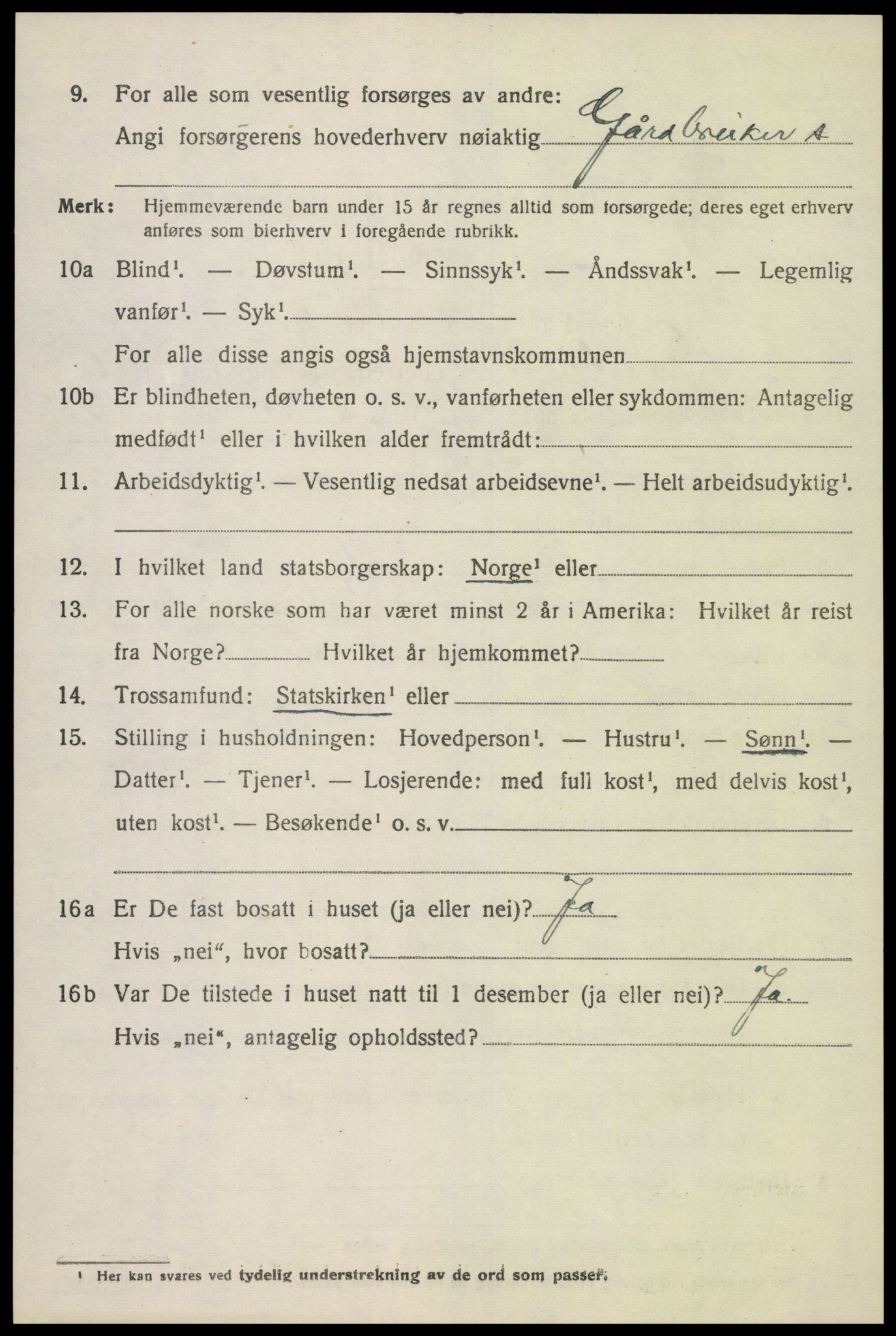 SAK, Folketelling 1920 for 1025 Grindheim herred, 1920, s. 1890