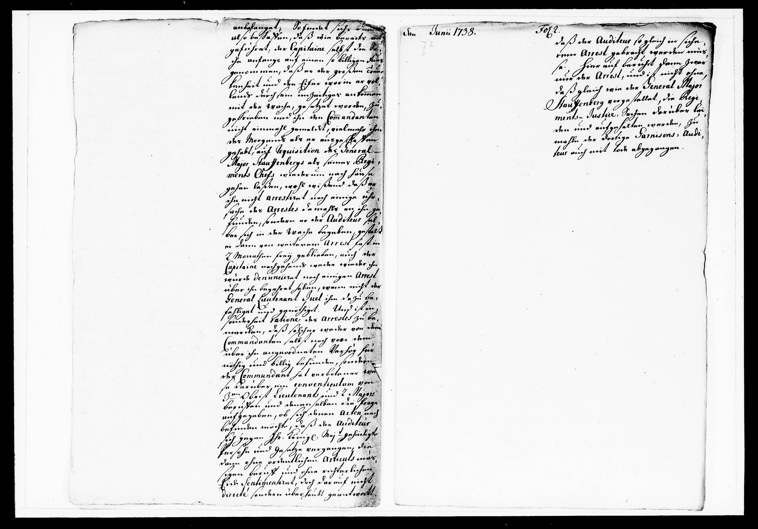 Krigskollegiet, Krigskancelliet, DRA/A-0006/-/1143-1150: Refererede sager, 1738, s. 269