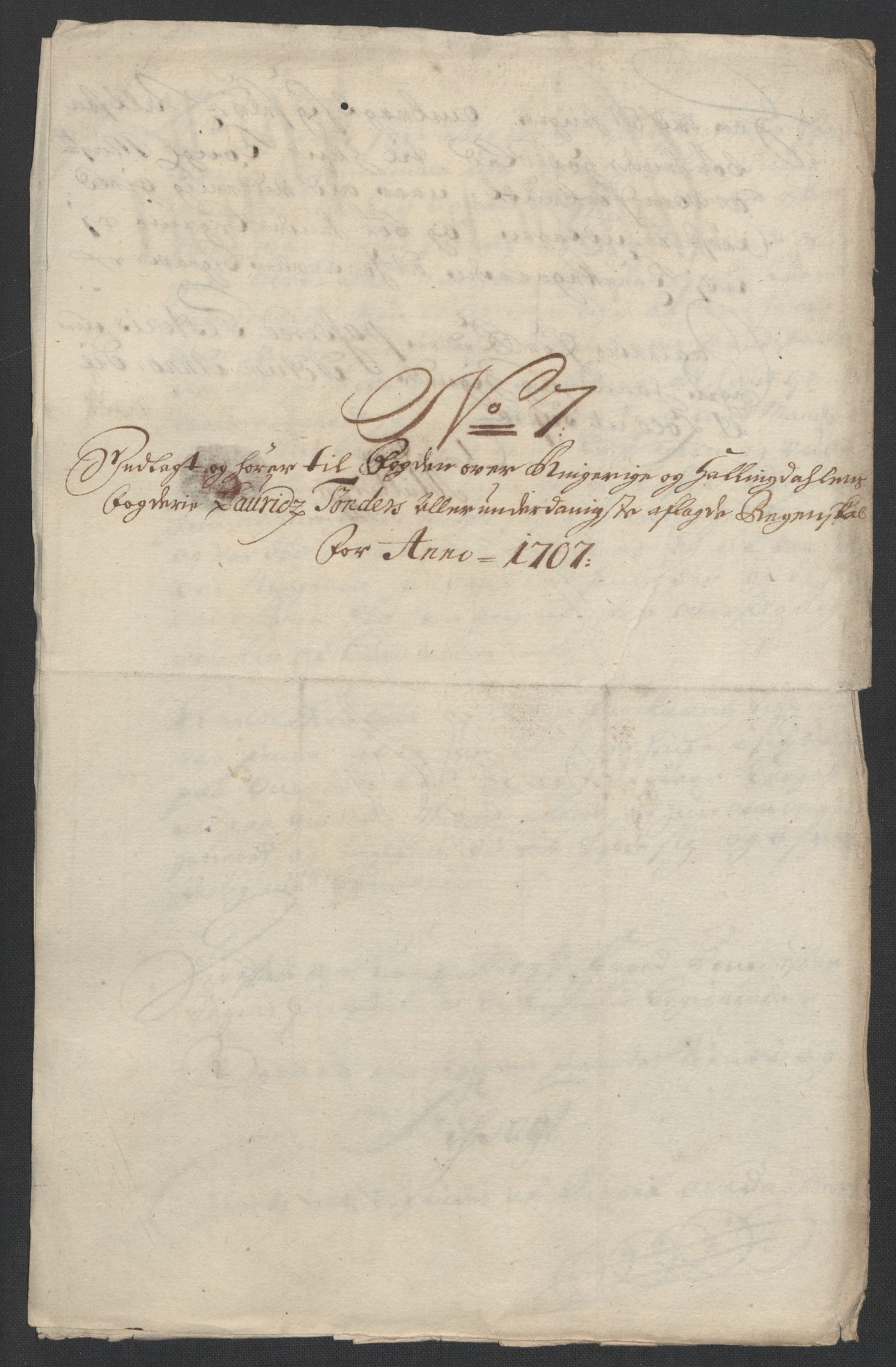 Rentekammeret inntil 1814, Reviderte regnskaper, Fogderegnskap, AV/RA-EA-4092/R22/L1466: Fogderegnskap Ringerike, Hallingdal og Buskerud, 1707, s. 180