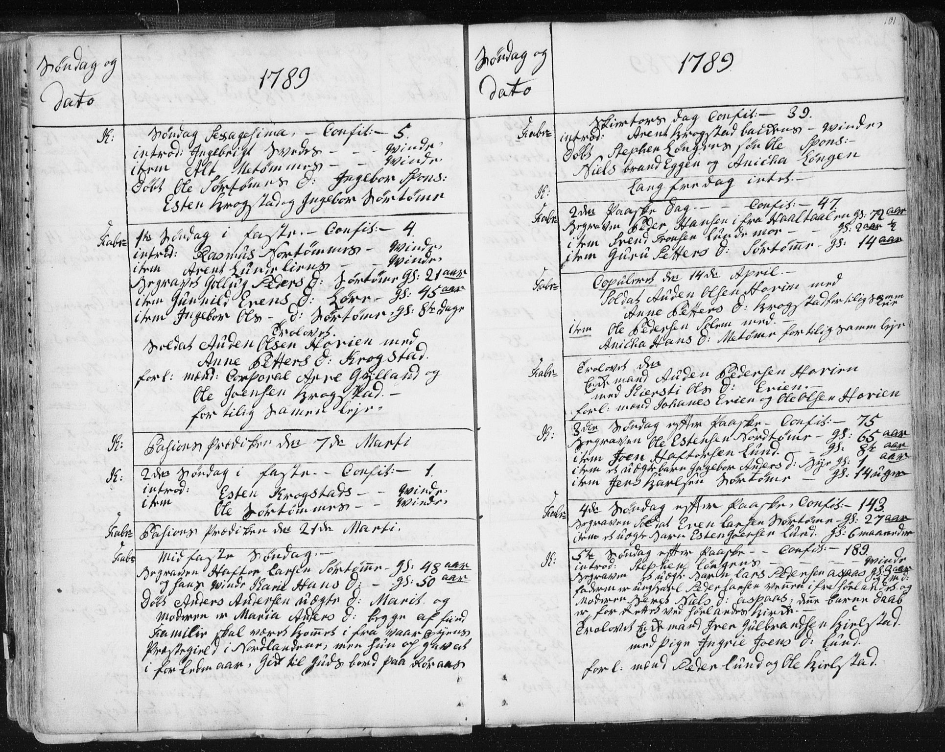 Ministerialprotokoller, klokkerbøker og fødselsregistre - Sør-Trøndelag, SAT/A-1456/687/L0991: Ministerialbok nr. 687A02, 1747-1790, s. 101