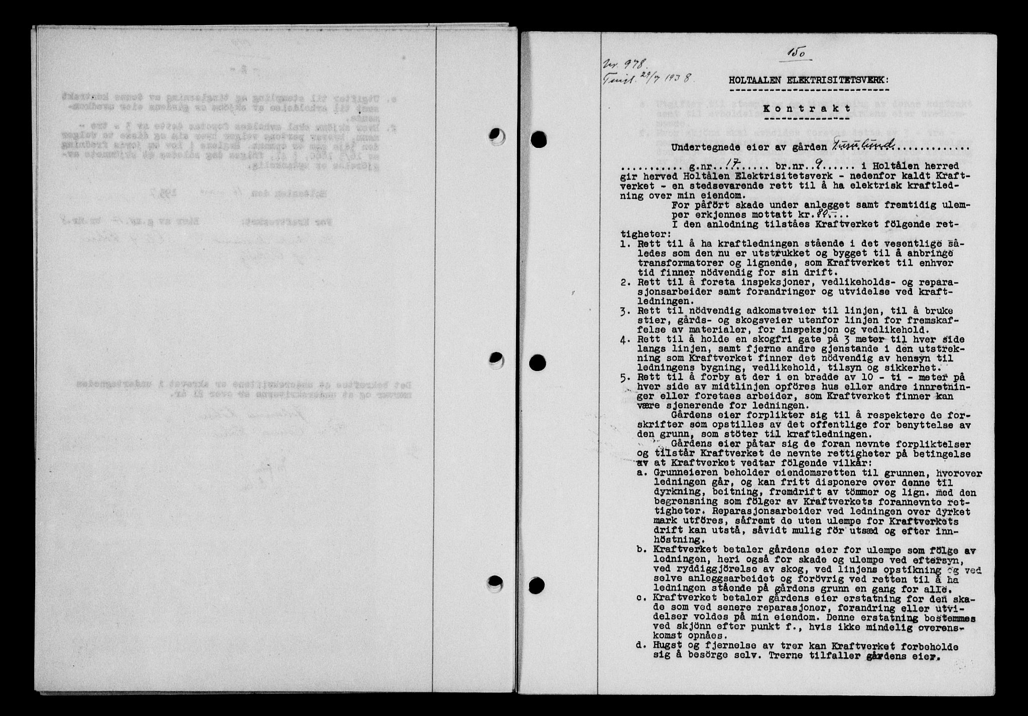 Gauldal sorenskriveri, SAT/A-0014/1/2/2C/L0049: Pantebok nr. 53, 1938-1938, Dagboknr: 978/1938