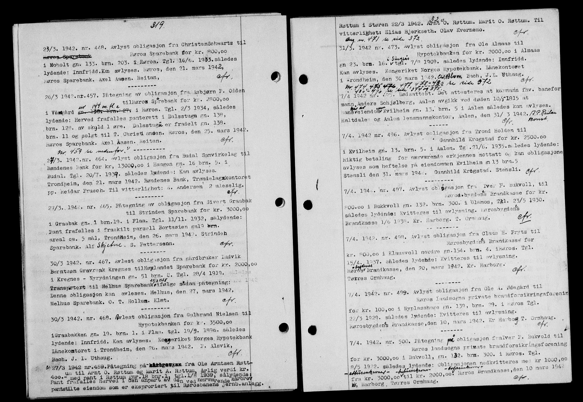 Gauldal sorenskriveri, SAT/A-0014/1/2/2C/L0054: Pantebok nr. 59, 1941-1942, Dagboknr: 448/1942