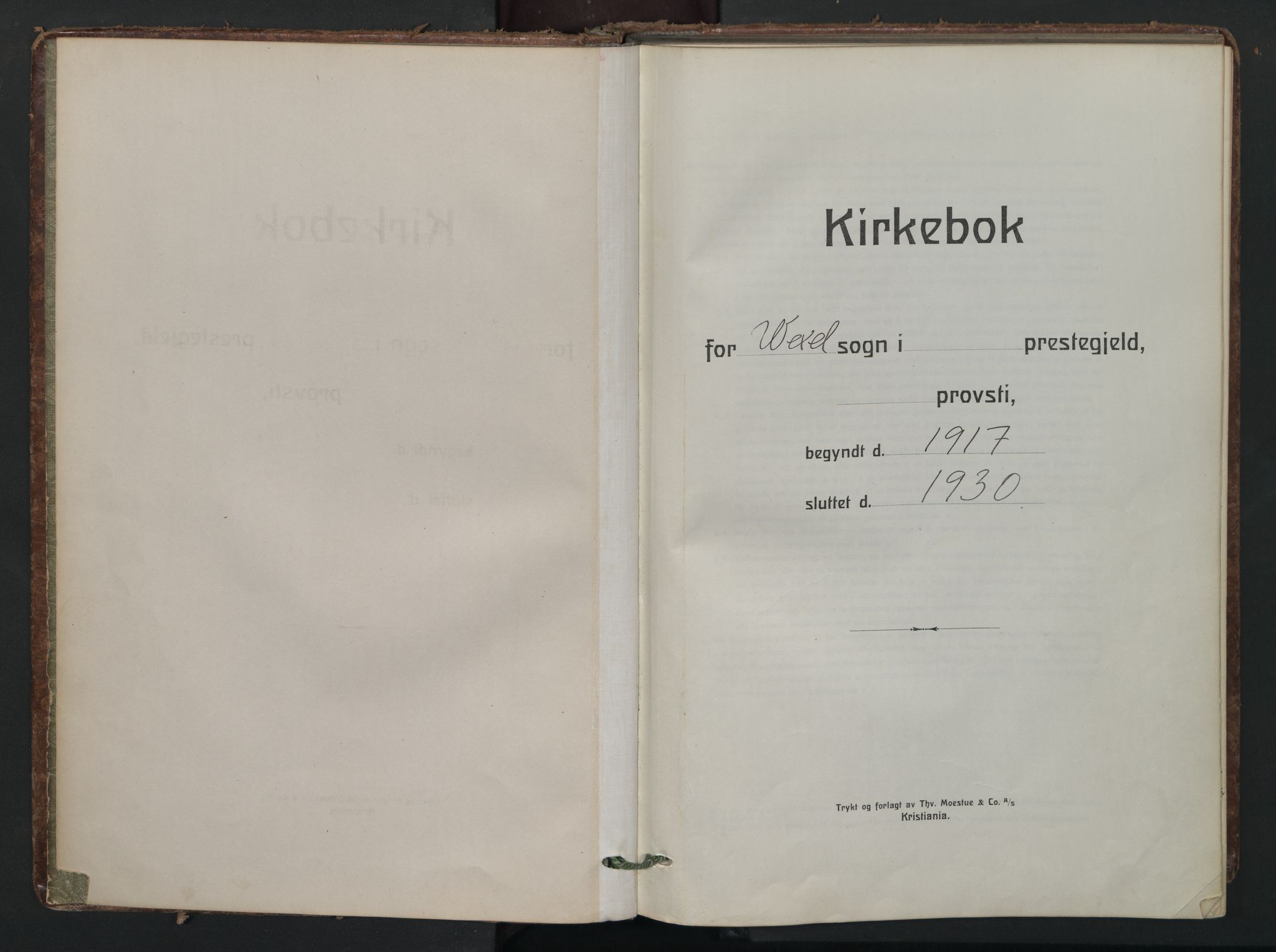 Wexel prestekontor Kirkebøker, AV/SAO-A-10879/F/L0001: Ministerialbok nr. 1, 1917-1930