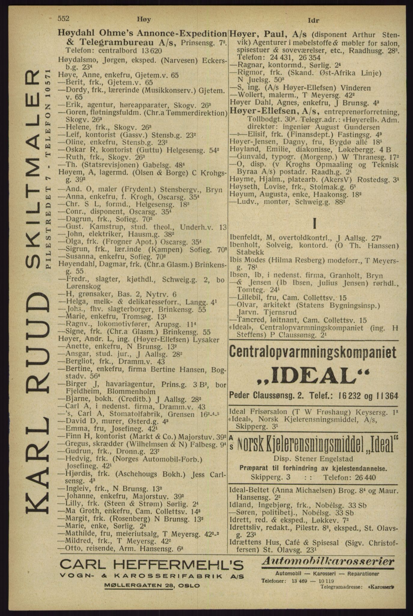 Kristiania/Oslo adressebok, PUBL/-, 1929, s. 552