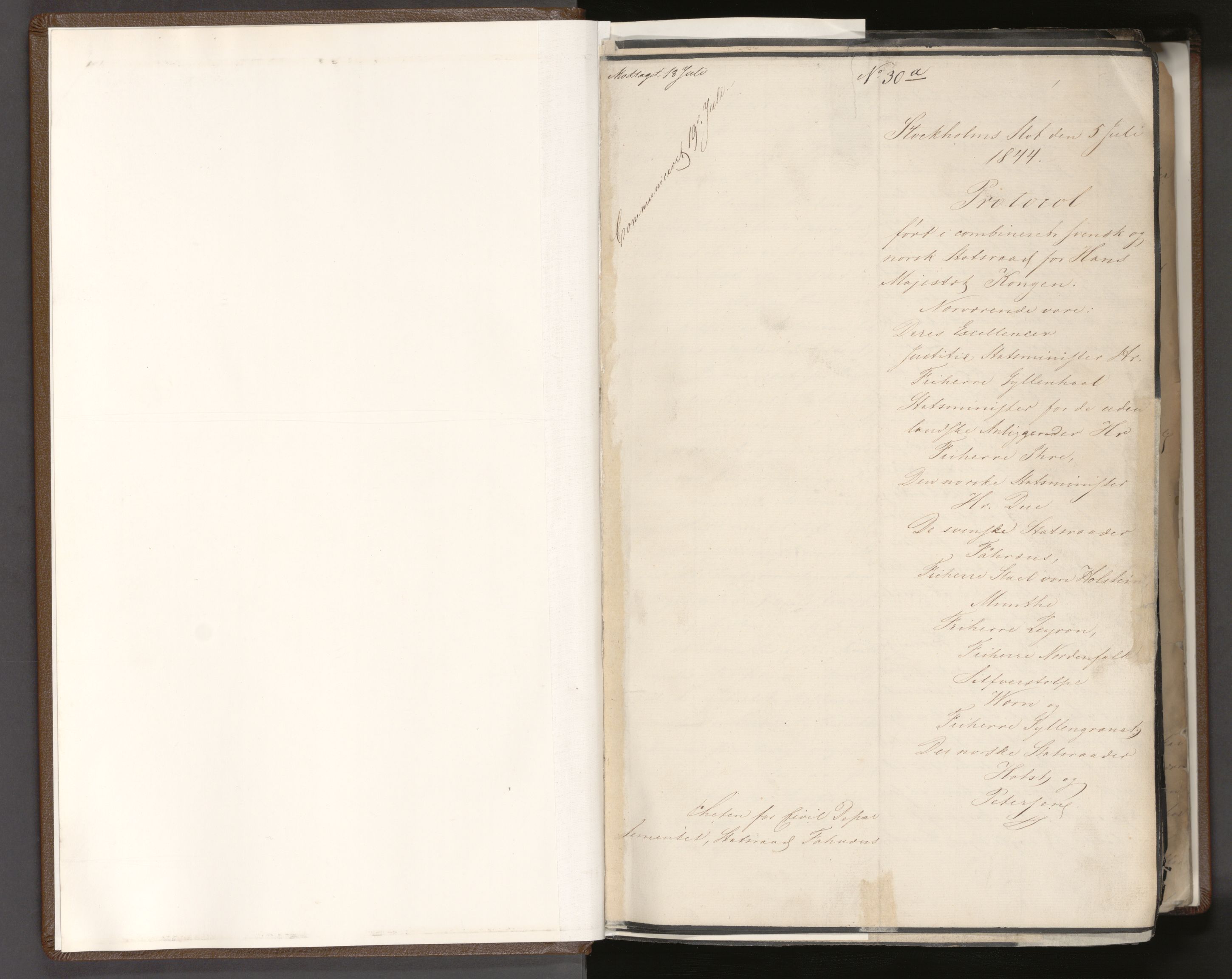 Statsrådssekretariatet, RA/S-1001/A/Ab/L0060: Kgl. res. nr. 780-1719, 2. halvår, 1844