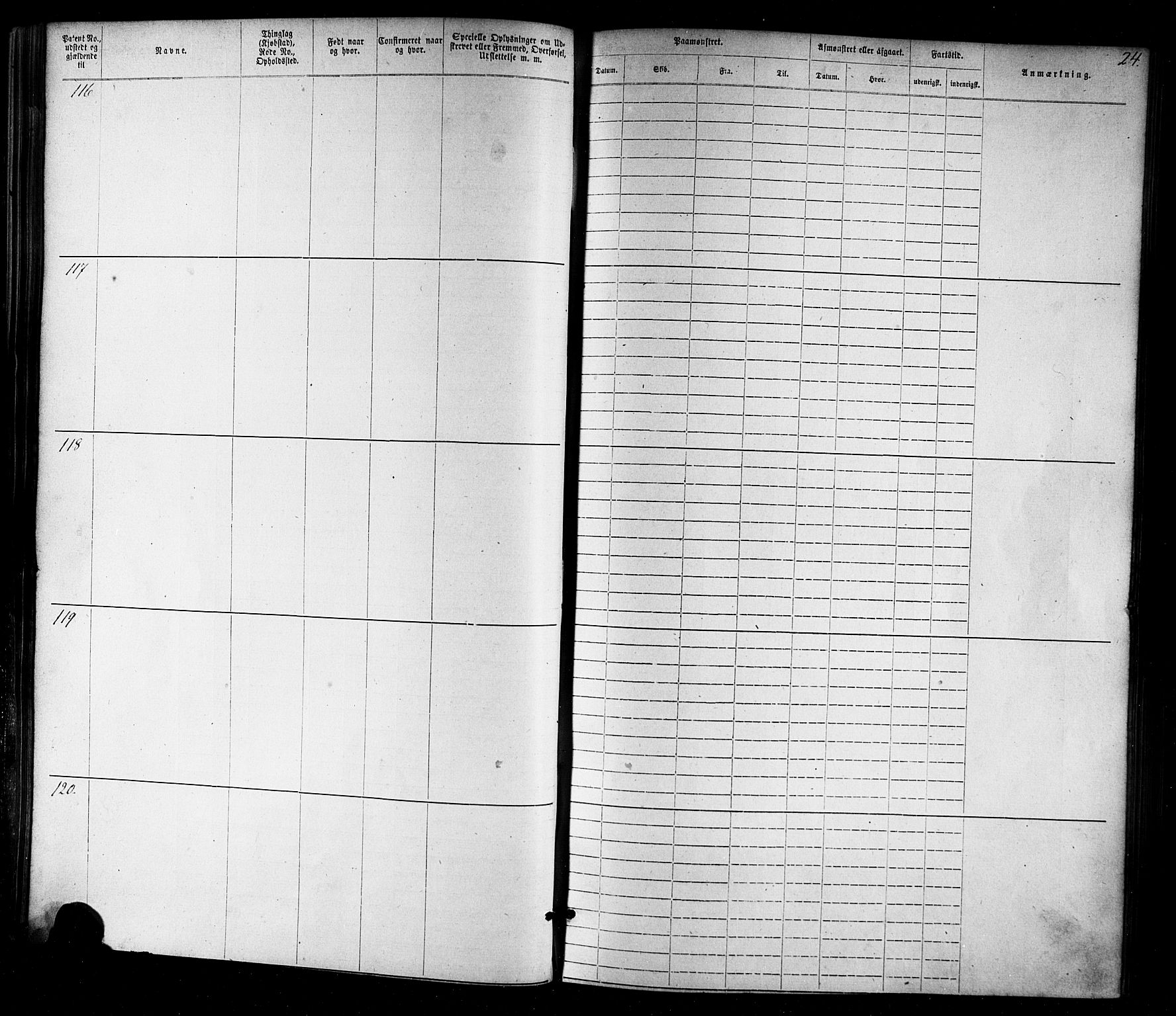 Farsund mønstringskrets, SAK/2031-0017/F/Fa/L0005: Annotasjonsrulle nr 1-1910 med register, Z-2, 1869-1877, s. 50