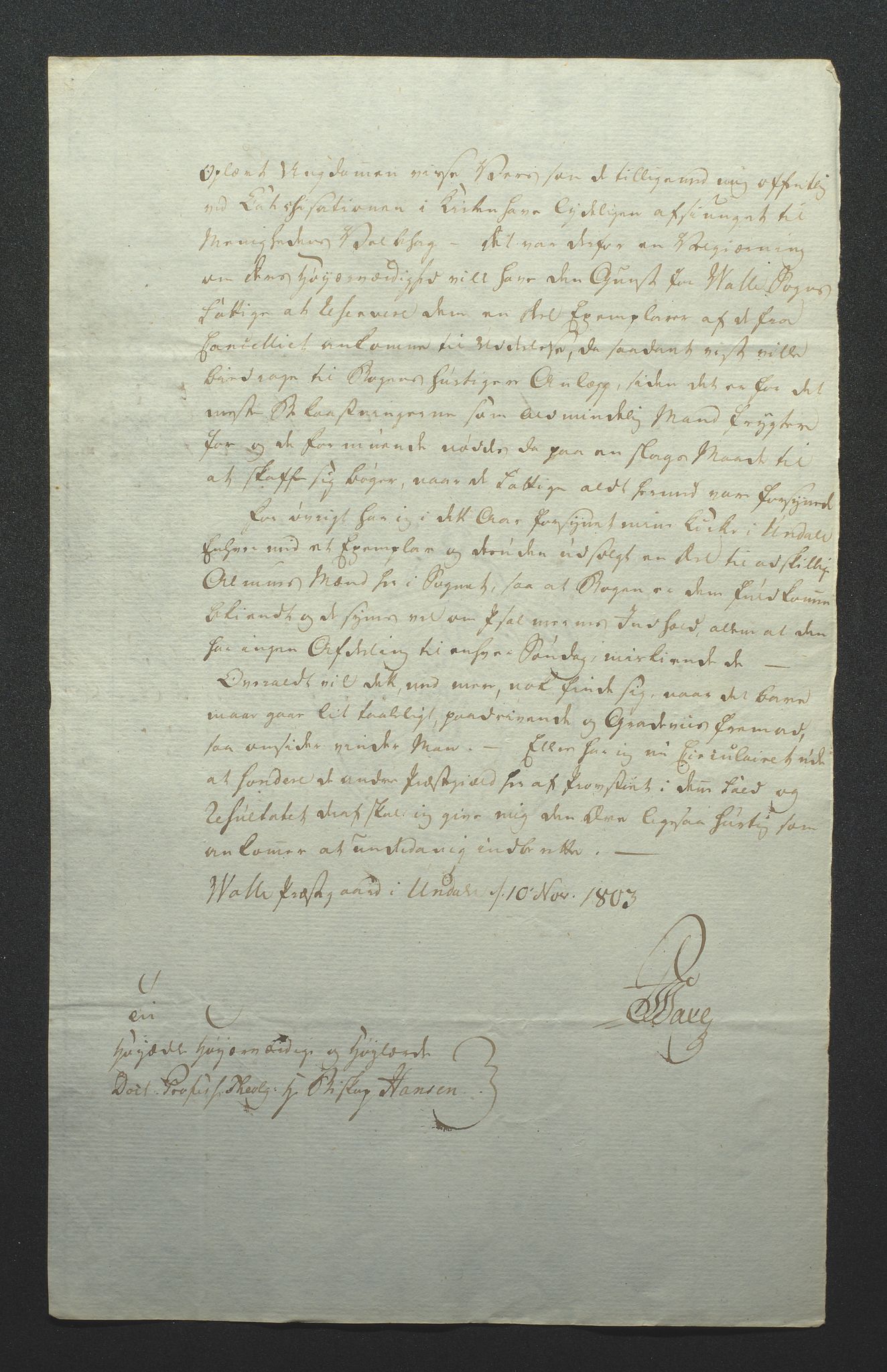 Biskopen i Kristiansand, AV/SAK-1113-0001/G/Gc/L0007: C 79 - Presteinnberetninger, 1801-1822, s. 427