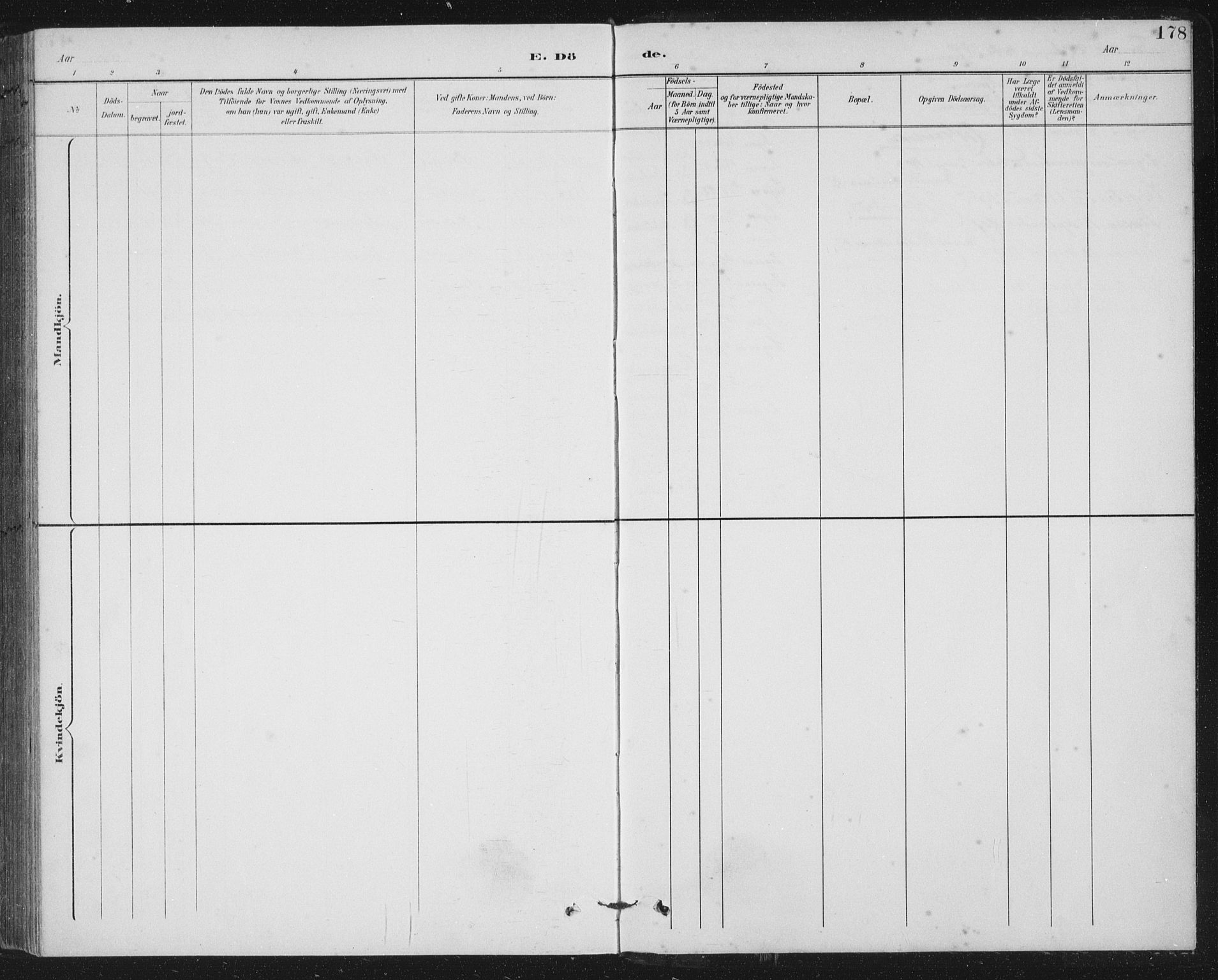 Fjaler sokneprestembete, SAB/A-79801/H/Hab/Habc/L0003: Klokkerbok nr. C 3, 1894-1917, s. 178