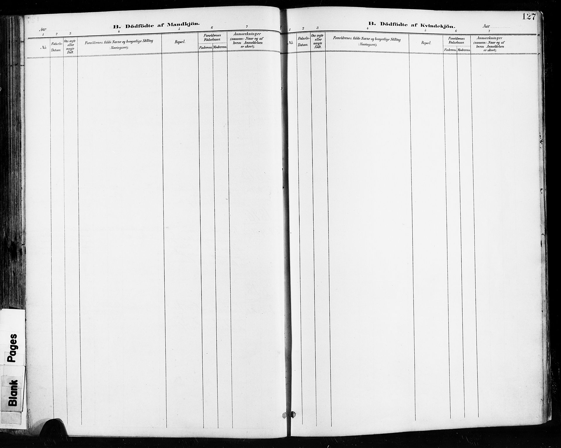 Høyland sokneprestkontor, AV/SAST-A-101799/001/30BA/L0013: Ministerialbok nr. A 13.1, 1889-1898, s. 127