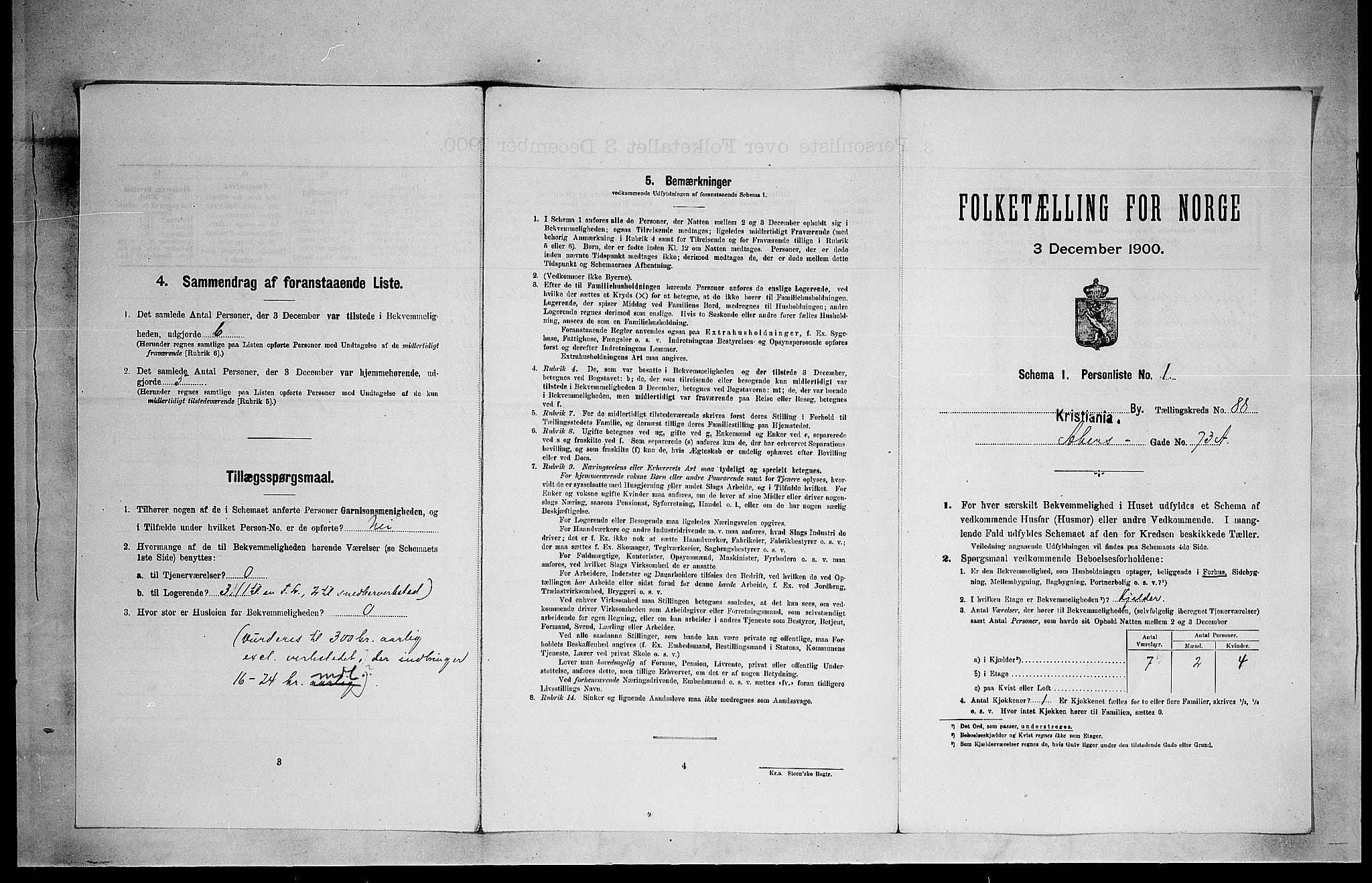 SAO, Folketelling 1900 for 0301 Kristiania kjøpstad, 1900, s. 1553