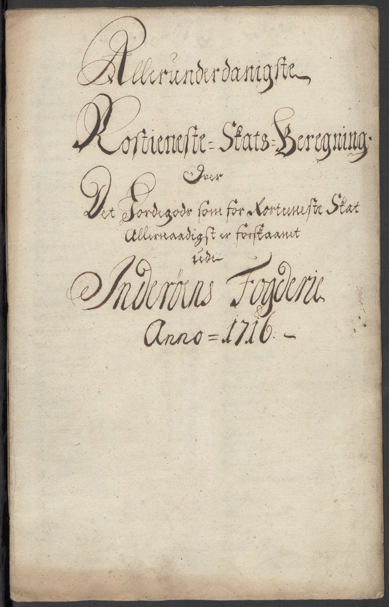 Rentekammeret inntil 1814, Reviderte regnskaper, Fogderegnskap, RA/EA-4092/R63/L4324: Fogderegnskap Inderøy, 1716, s. 90