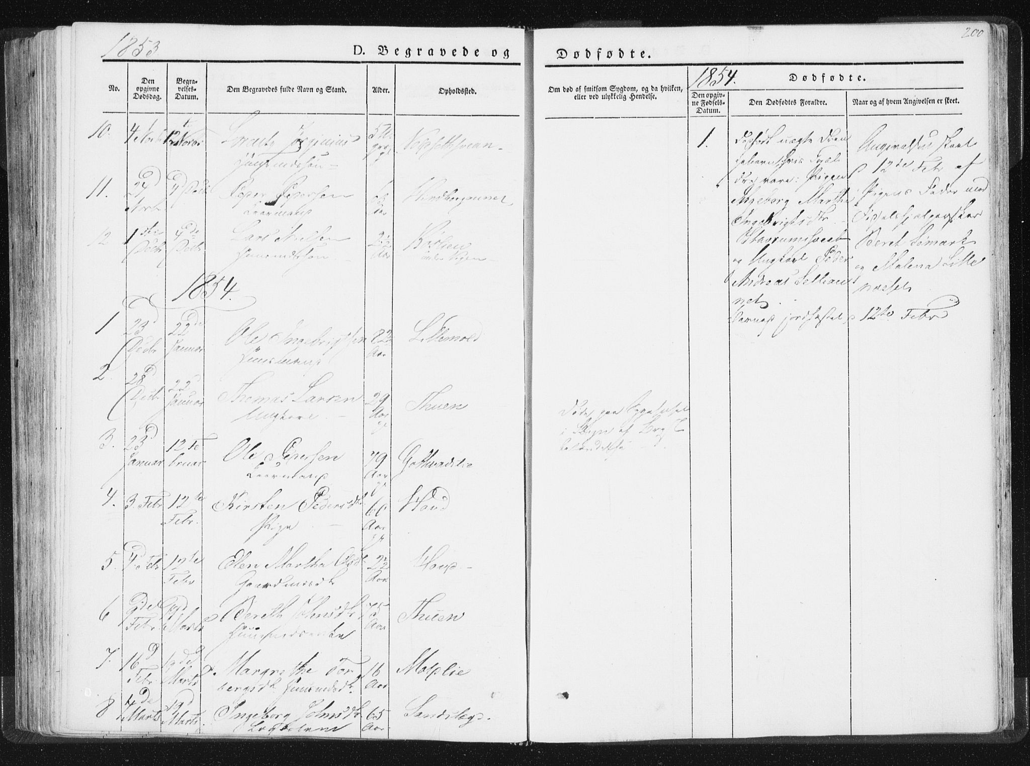 Ministerialprotokoller, klokkerbøker og fødselsregistre - Nord-Trøndelag, AV/SAT-A-1458/744/L0418: Ministerialbok nr. 744A02, 1843-1866, s. 200