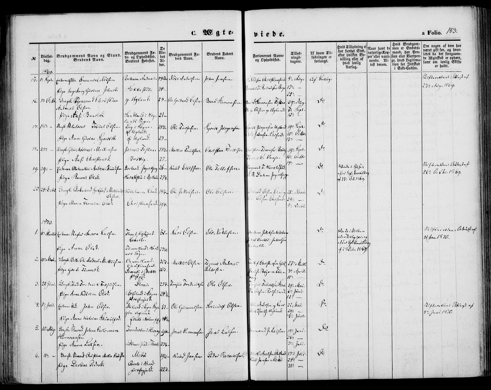 Oddernes sokneprestkontor, SAK/1111-0033/F/Fa/Faa/L0008: Ministerialbok nr. A 8, 1864-1880, s. 183