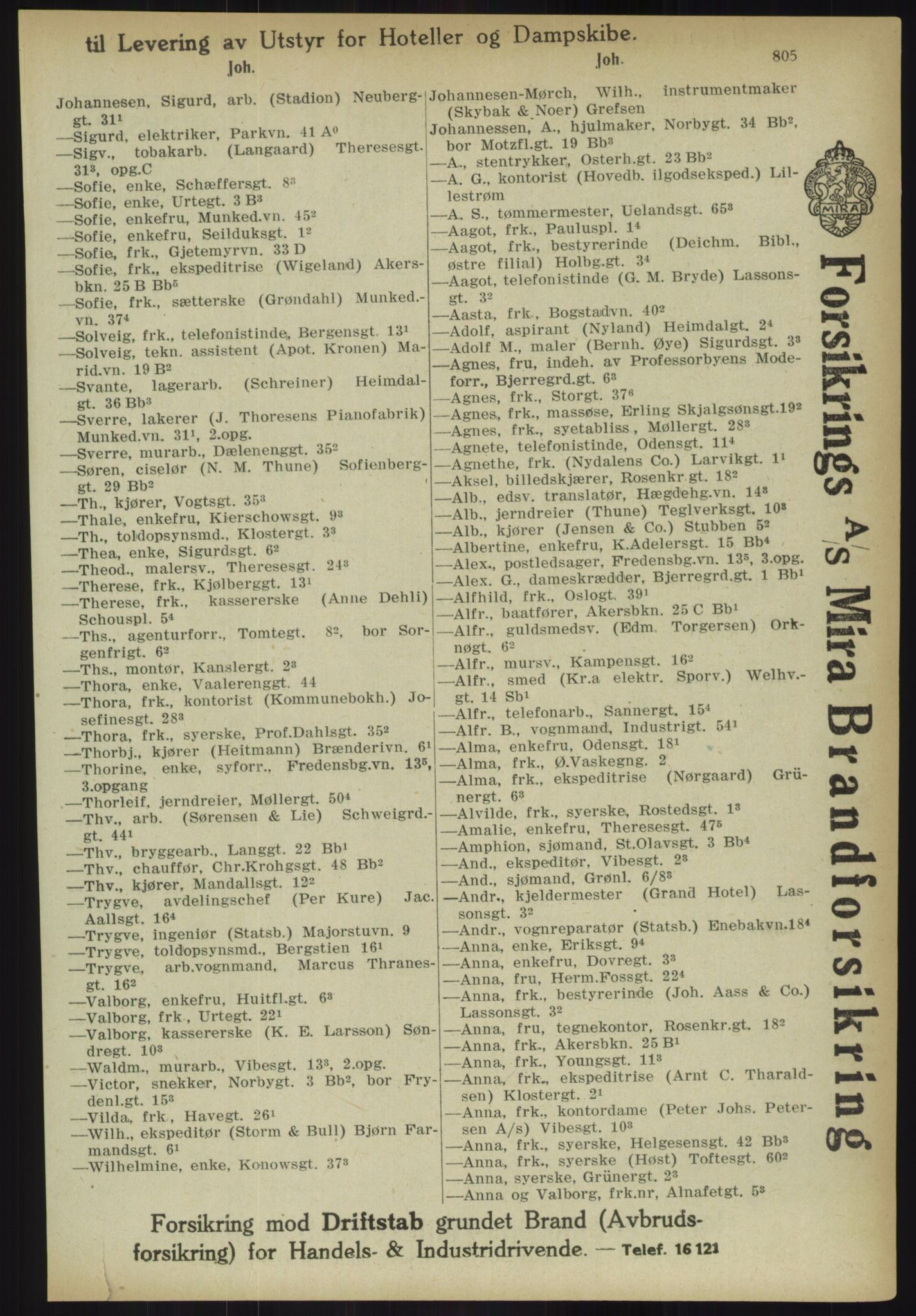 Kristiania/Oslo adressebok, PUBL/-, 1918, s. 830