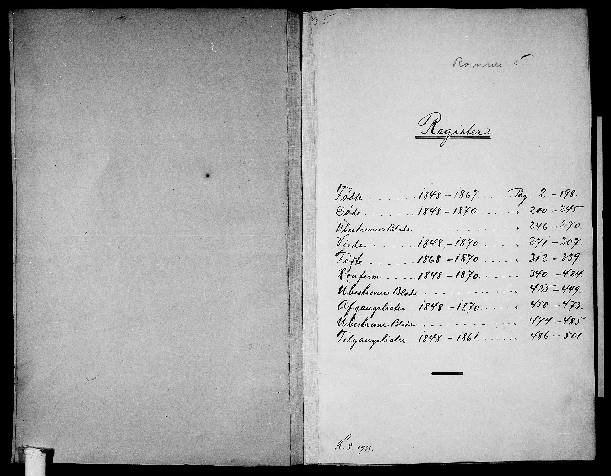 Ramnes kirkebøker, SAKO/A-314/G/Ga/L0002: Klokkerbok nr. I 2, 1848-1870