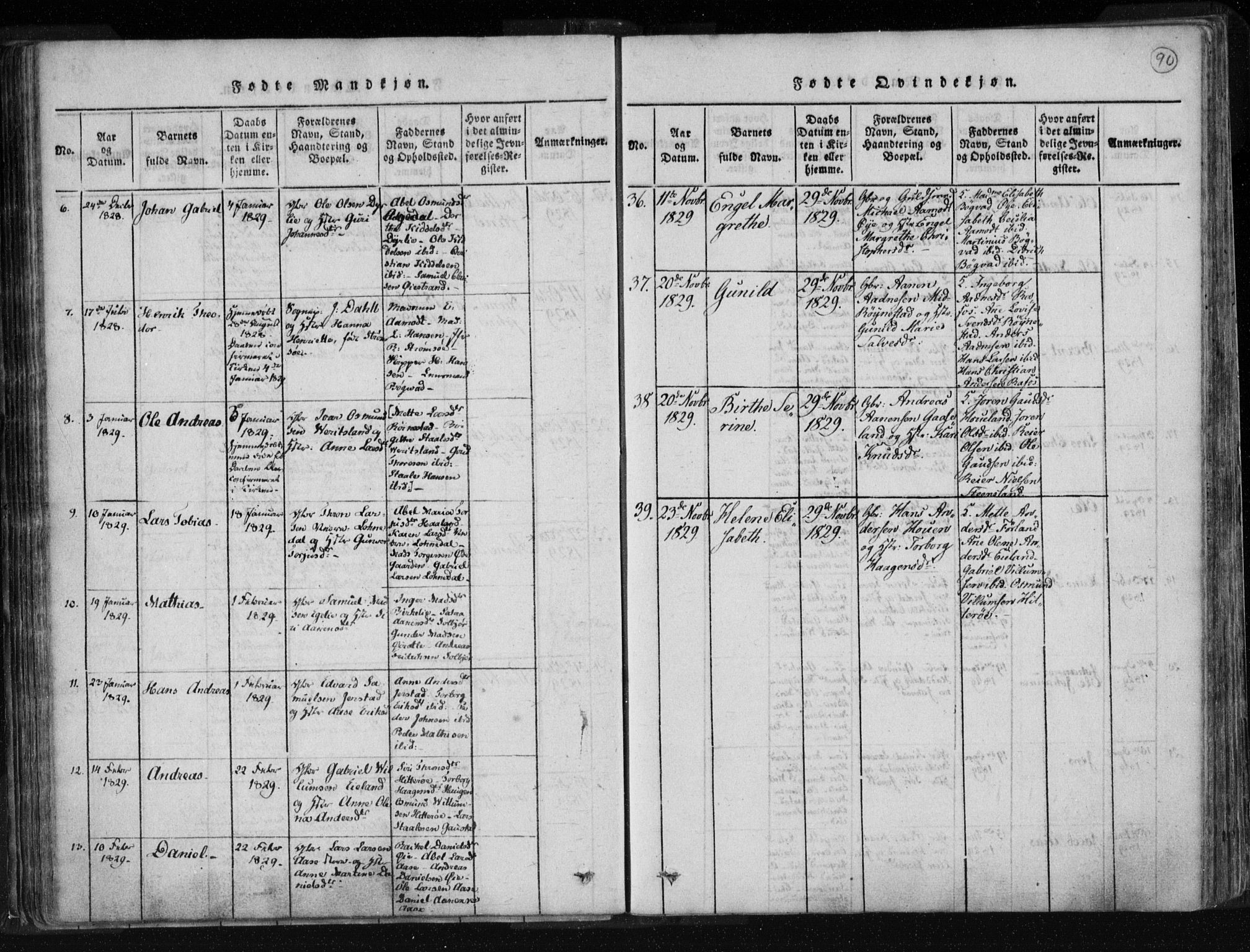 Kvinesdal sokneprestkontor, AV/SAK-1111-0026/F/Fa/Fab/L0003: Ministerialbok nr. A 3, 1815-1829, s. 90