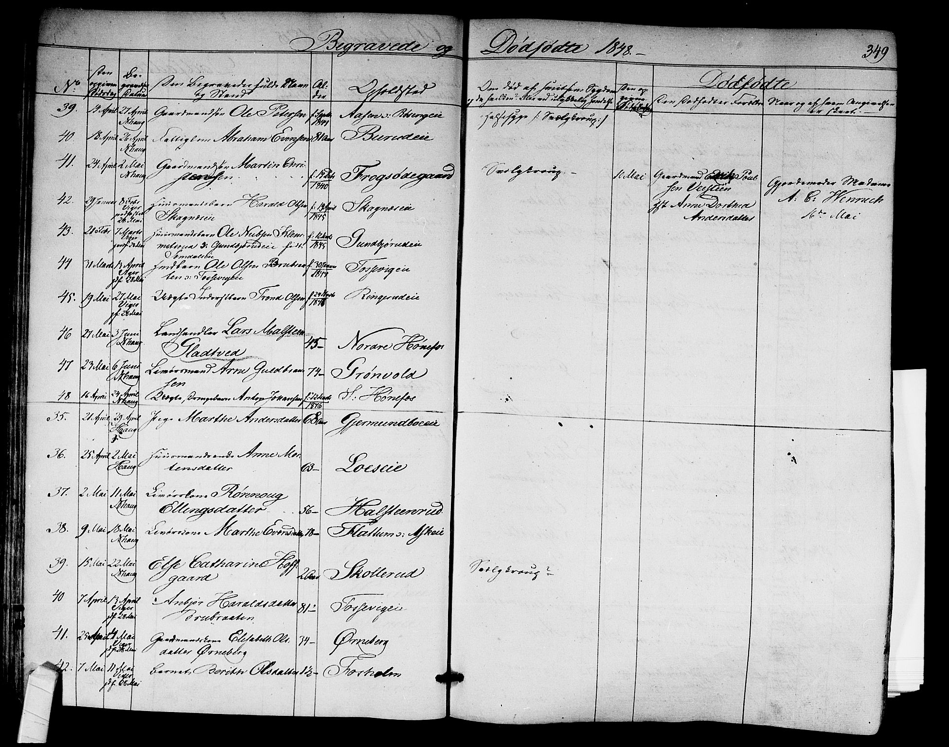 Norderhov kirkebøker, AV/SAKO-A-237/F/Fa/L0011: Ministerialbok nr. 11, 1847-1856, s. 349