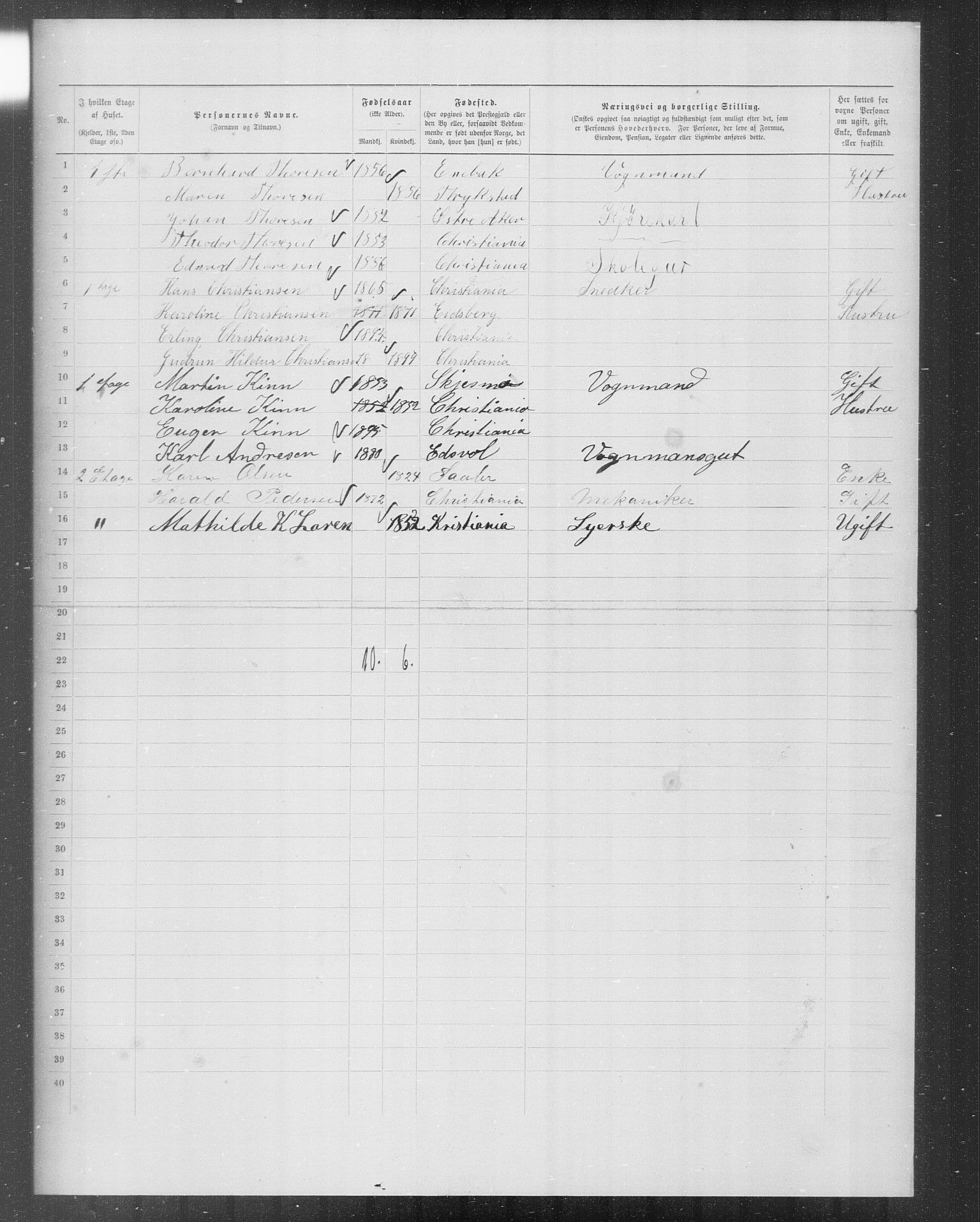 OBA, Kommunal folketelling 31.12.1899 for Kristiania kjøpstad, 1899, s. 8977
