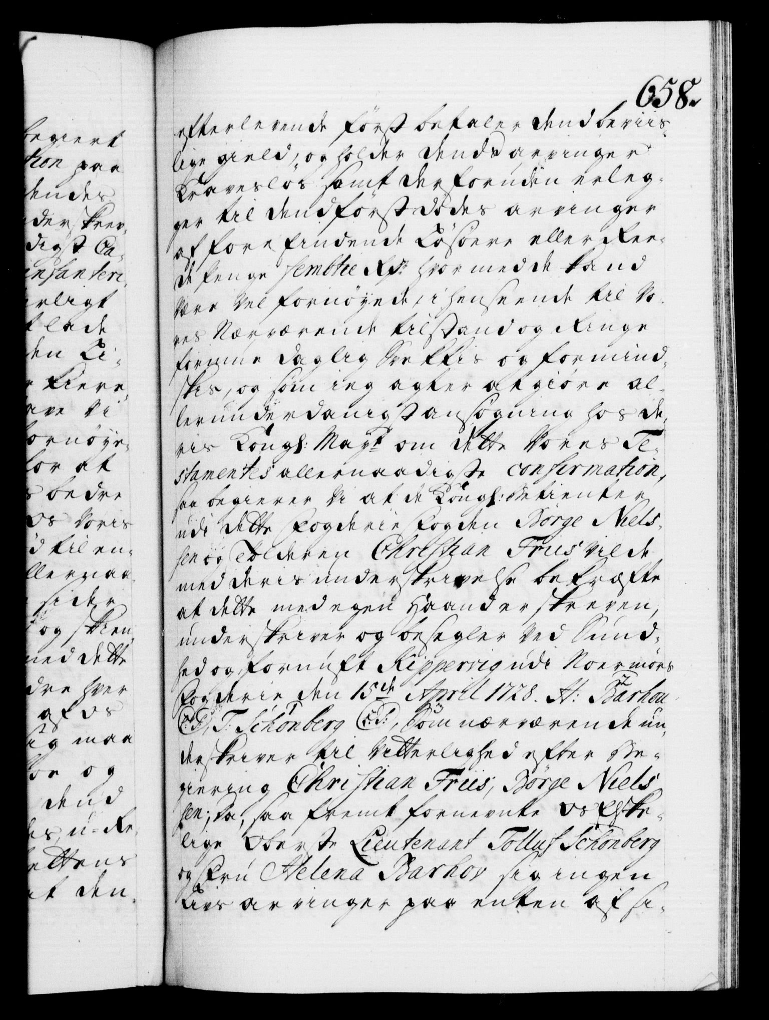 Danske Kanselli 1572-1799, RA/EA-3023/F/Fc/Fca/Fcaa/L0025: Norske registre, 1726-1728, s. 658a